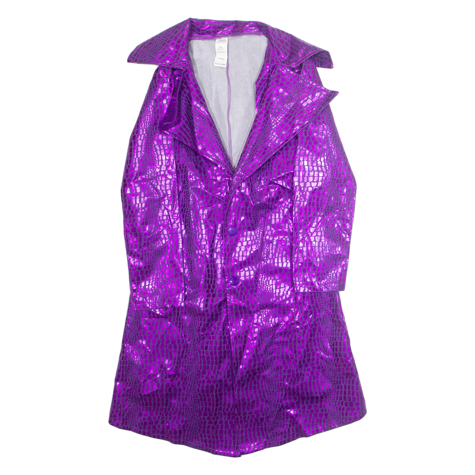 SUICICDE SQUAD Womens Trench Coat Purple Crazy Pattern M Refurbished - N/A refurbished available on Cerqular