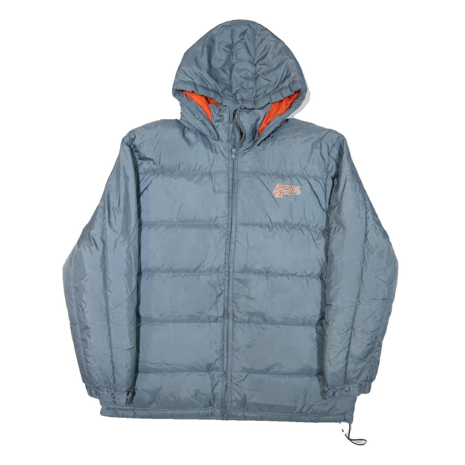 PUMA Mens Blue Hooded Jacket L Polyester Blend Plain Zip Hooded Sport Casual Refurbished - N/A refurbished available on Cerqular
