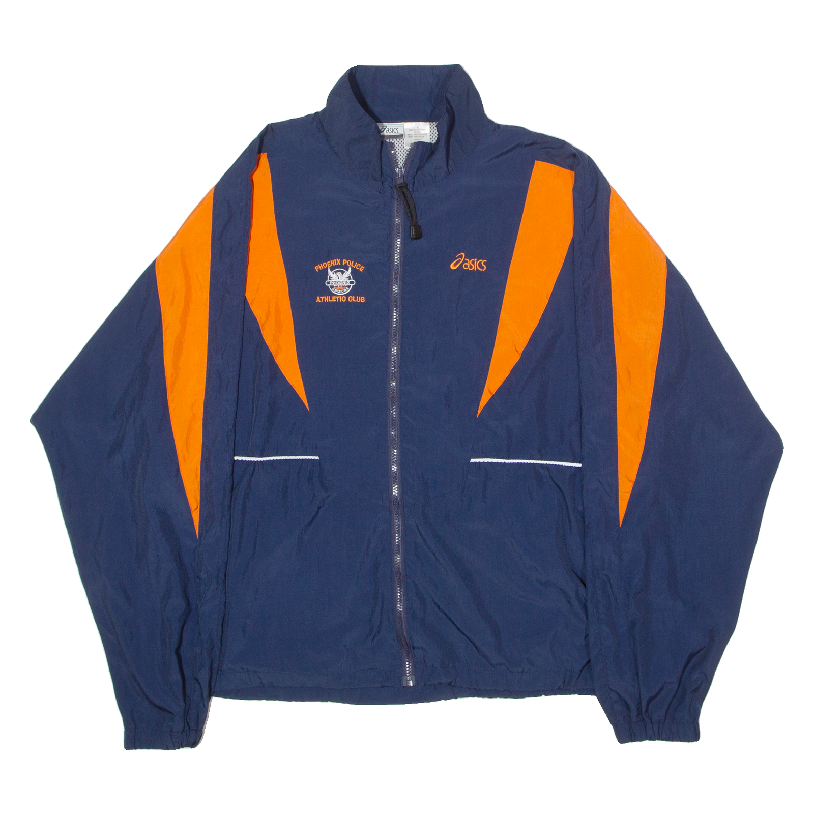 ASICS Phoenix Police Athletic Club Mens Windbreaker Jacket Blue USA XL Refurbished - N/A refurbished available on Cerqular