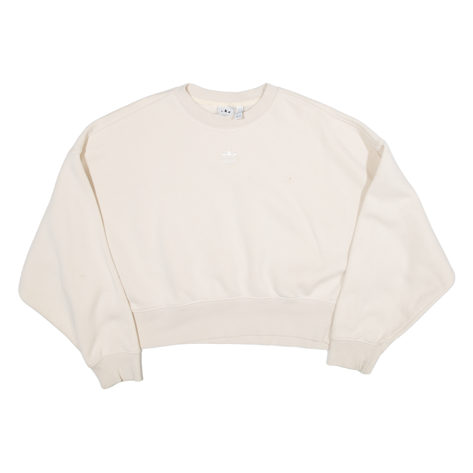 ADIDAS Womens Sweatshirt Cream UK 4 Refurbished - N/A refurbished available on Cerqular