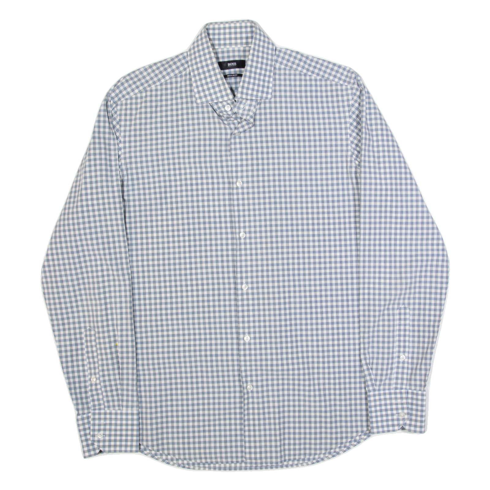 BOSS HUGO BOSS Mens Shirt Grey Check Long Sleeve M Refurbished - N/A refurbished available on Cerqular