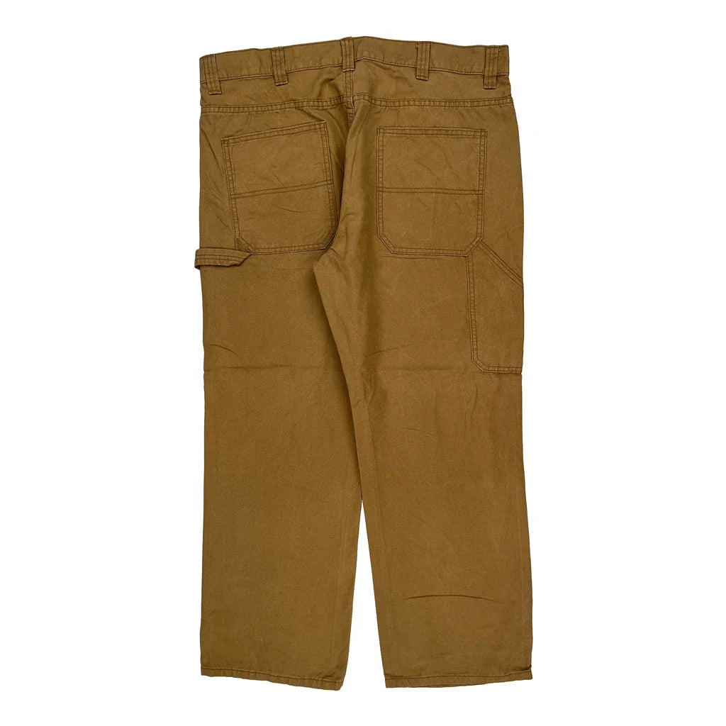 Blue Mountain Carpenter Trousers - 40W 31L Brown Cotton Refurbished - Thrifted (note: this is a term often used to describe second- refurbished available on Cerqular