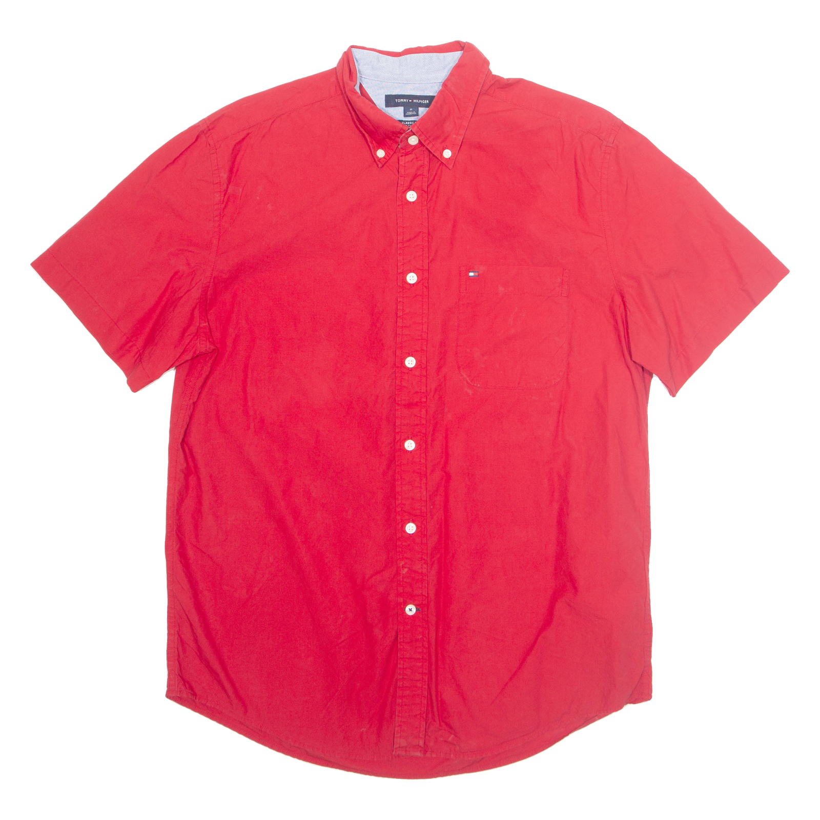 TOMMY HILFIGER Mens Plain Shirt Red M Refurbished - N/A refurbished available on Cerqular