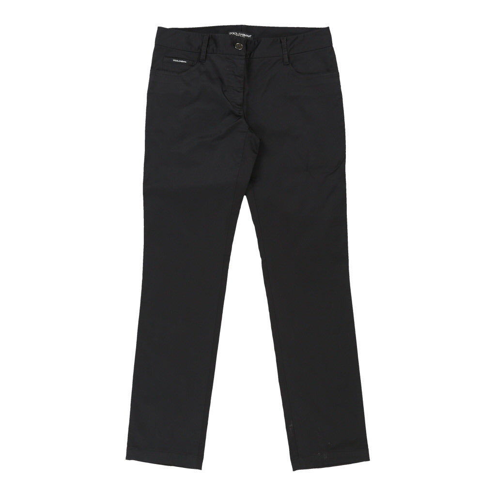 Dolce & Gabbana Trousers - 32W UK 10 Black Cotton | Size: UK 10 Refurbished - N/A (Preloved Designer is not a specific brand, it refurbished available on Cerqular
