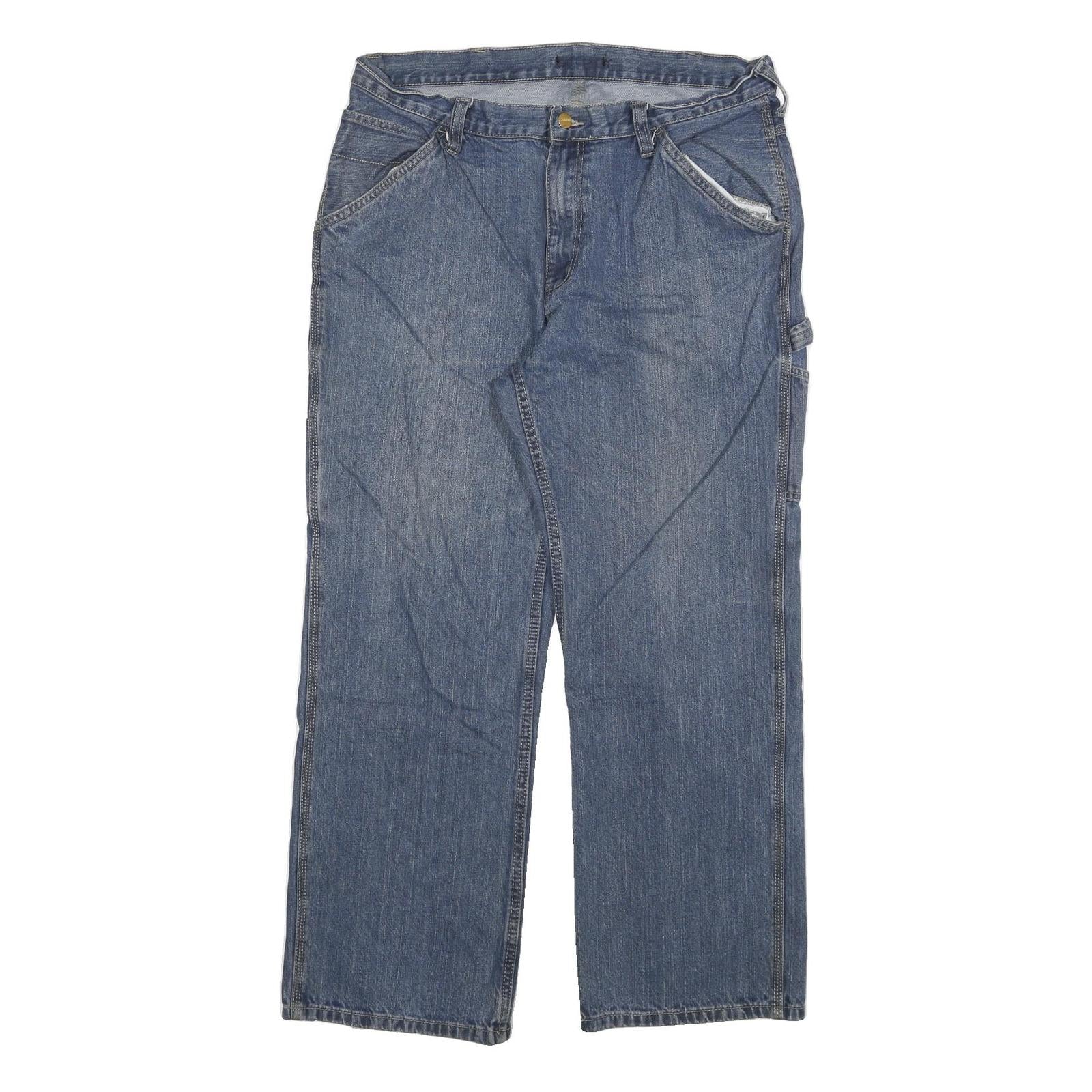 CARHARTT Mens Jeans Blue Regular Straight Denim Medium W34 L27 Workwear Zip Refurbished - N/A refurbished available on Cerqular