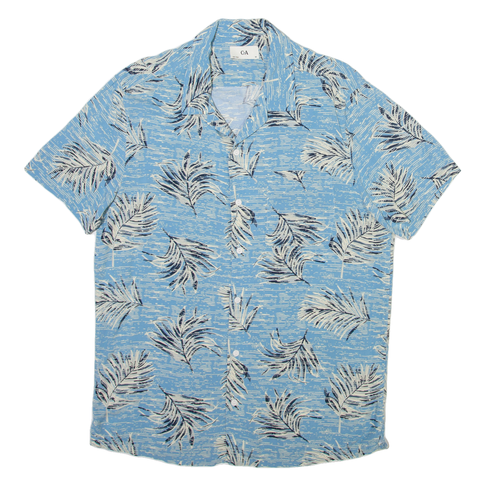 C&A Mens Hawaiian Shirt Blue Floral M Refurbished - N/A refurbished available on Cerqular