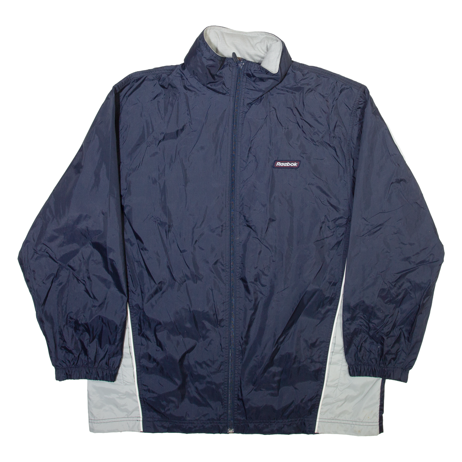 REEBOK Mens Windbreaker Jacket Blue Nylon Hooded M Refurbished - N/A refurbished available on Cerqular