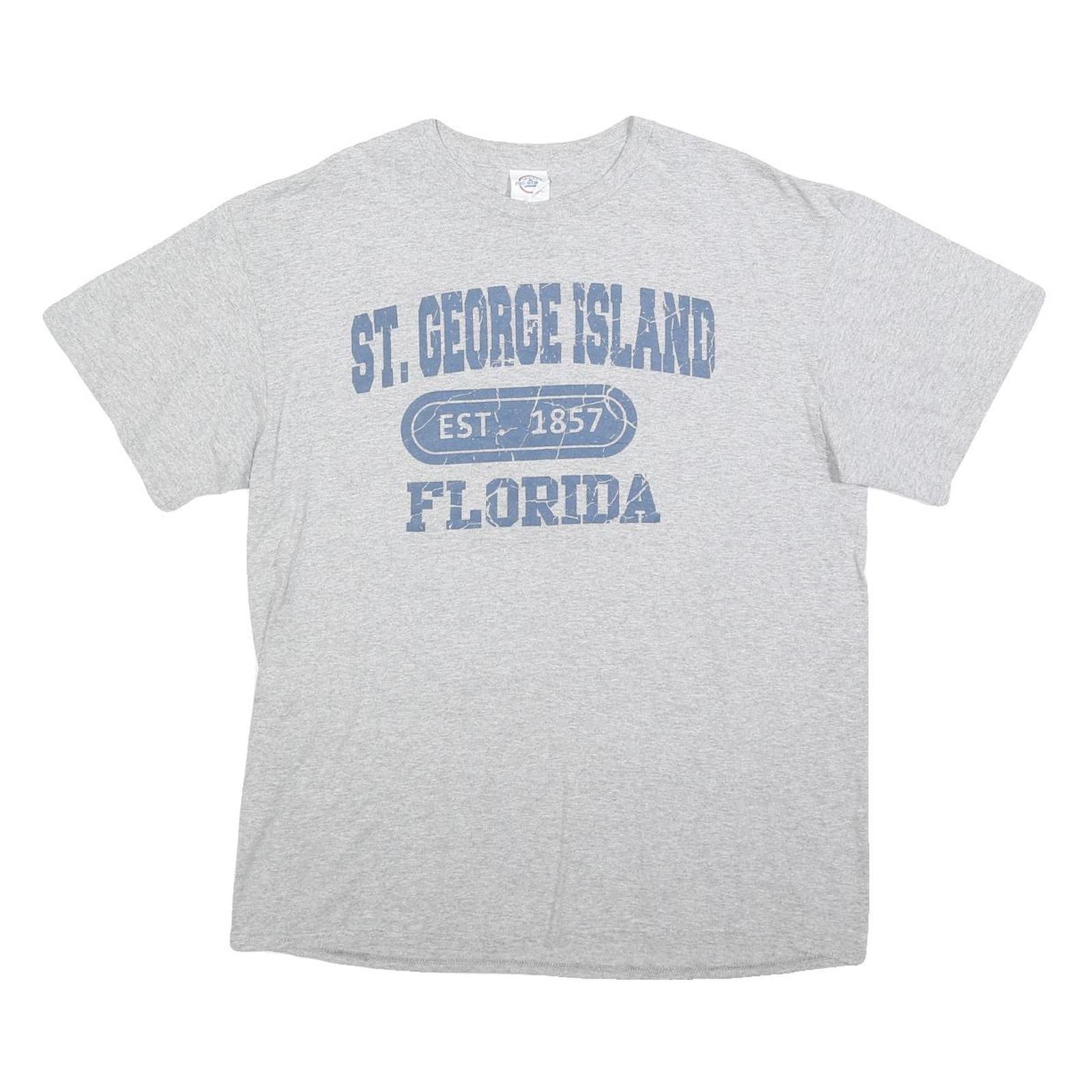 Buy DELTA Mens Grey St George Island Florida Graphic T-Shirt L Short Sleeve Crew Refurbished - $19.49 DELTA Mens Grey St George Island Florida Graphic T-Shirt L Short Sleeve Crew Refurbished - N/A refurbished available on Cerqular