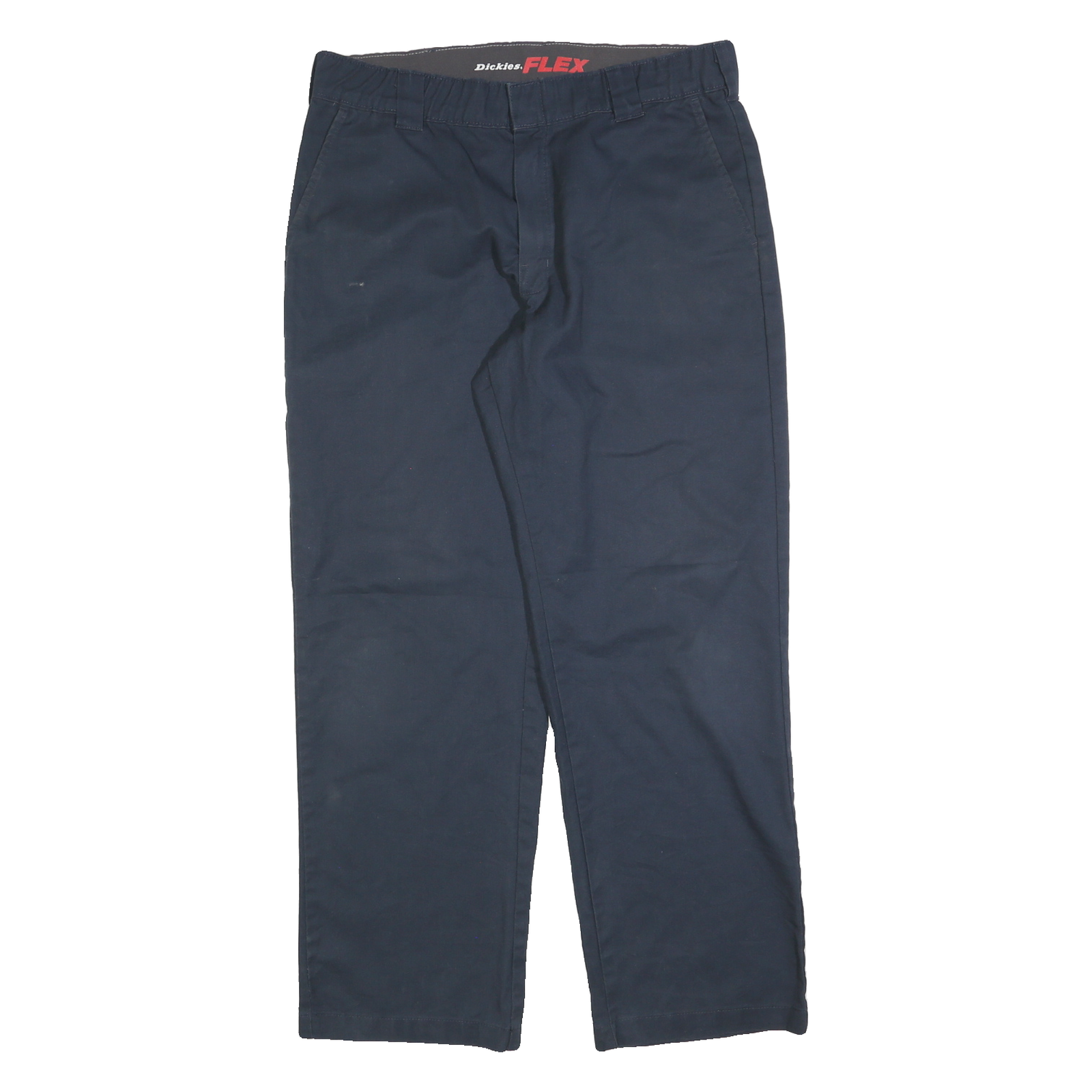 DICKIES Mens Cotton Blend Navy Regular Fit Straight Leg Trousers W36 L32 Refurbished - N/A refurbished available on Cerqular