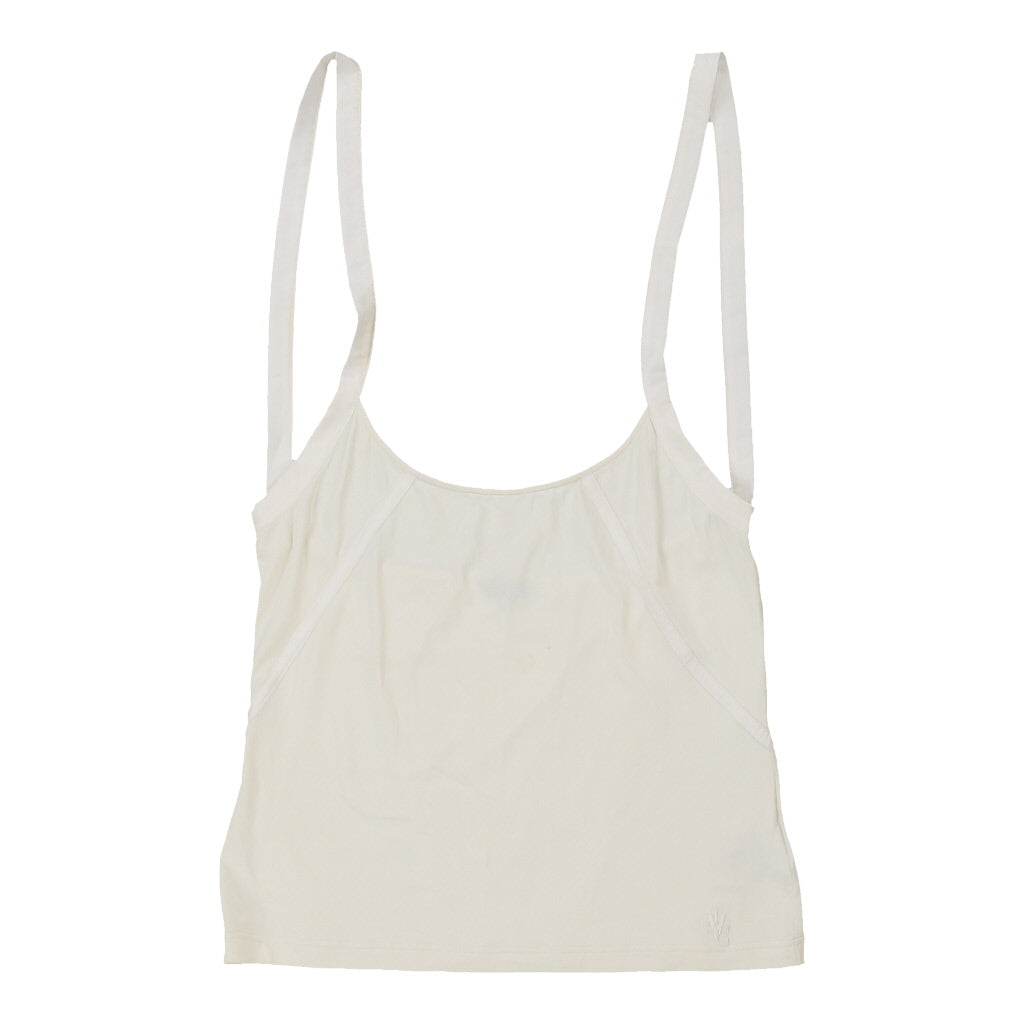 Y2K Versace Cami Top - Large White Cotton Refurbished - Thrifted (note: this is a term often used to describe second- refurbished available on Cerqular