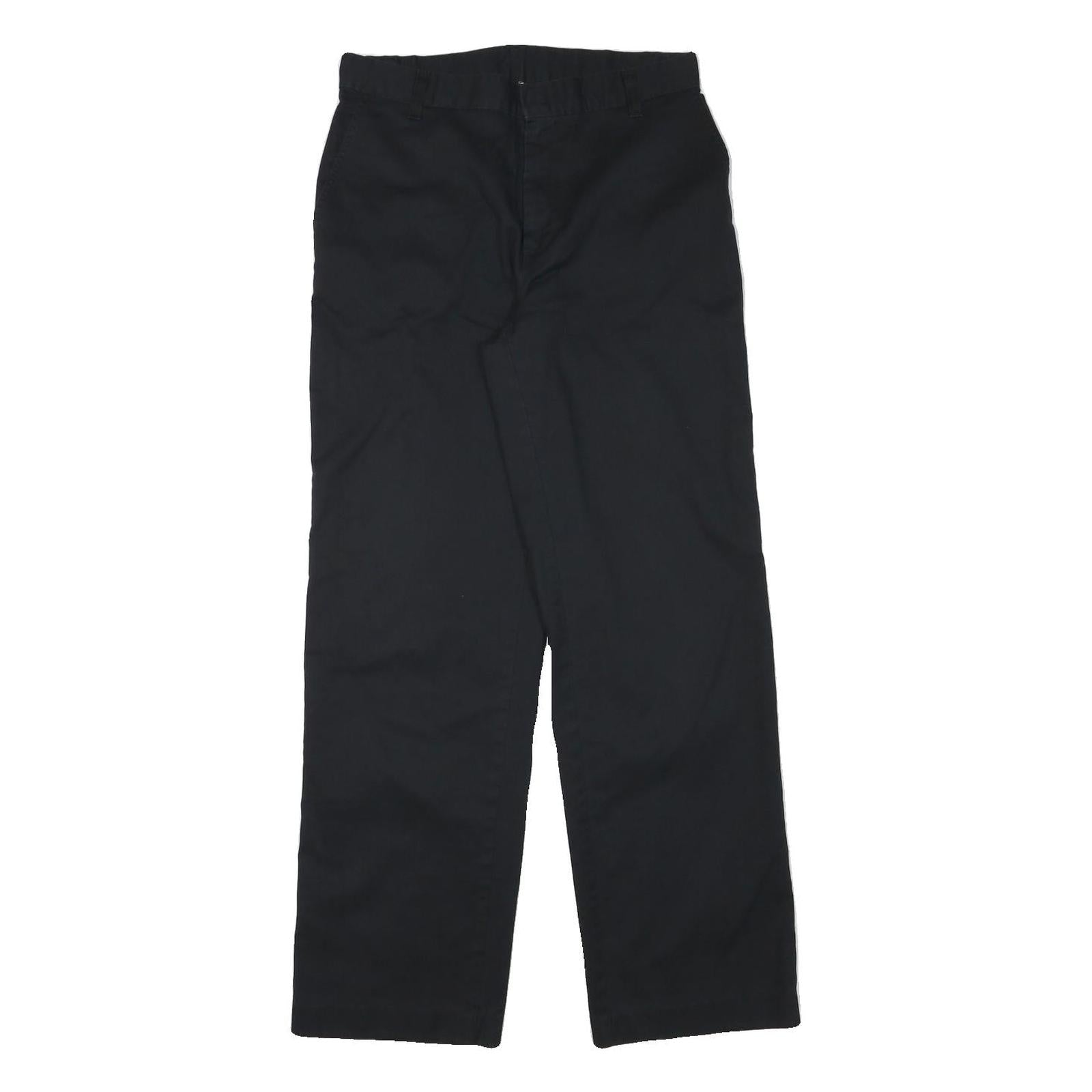 DICKIES Mens Black Cotton Blend Regular Fit Straight Leg Trousers W30 L31 Refurbished - N/A refurbished available on Cerqular