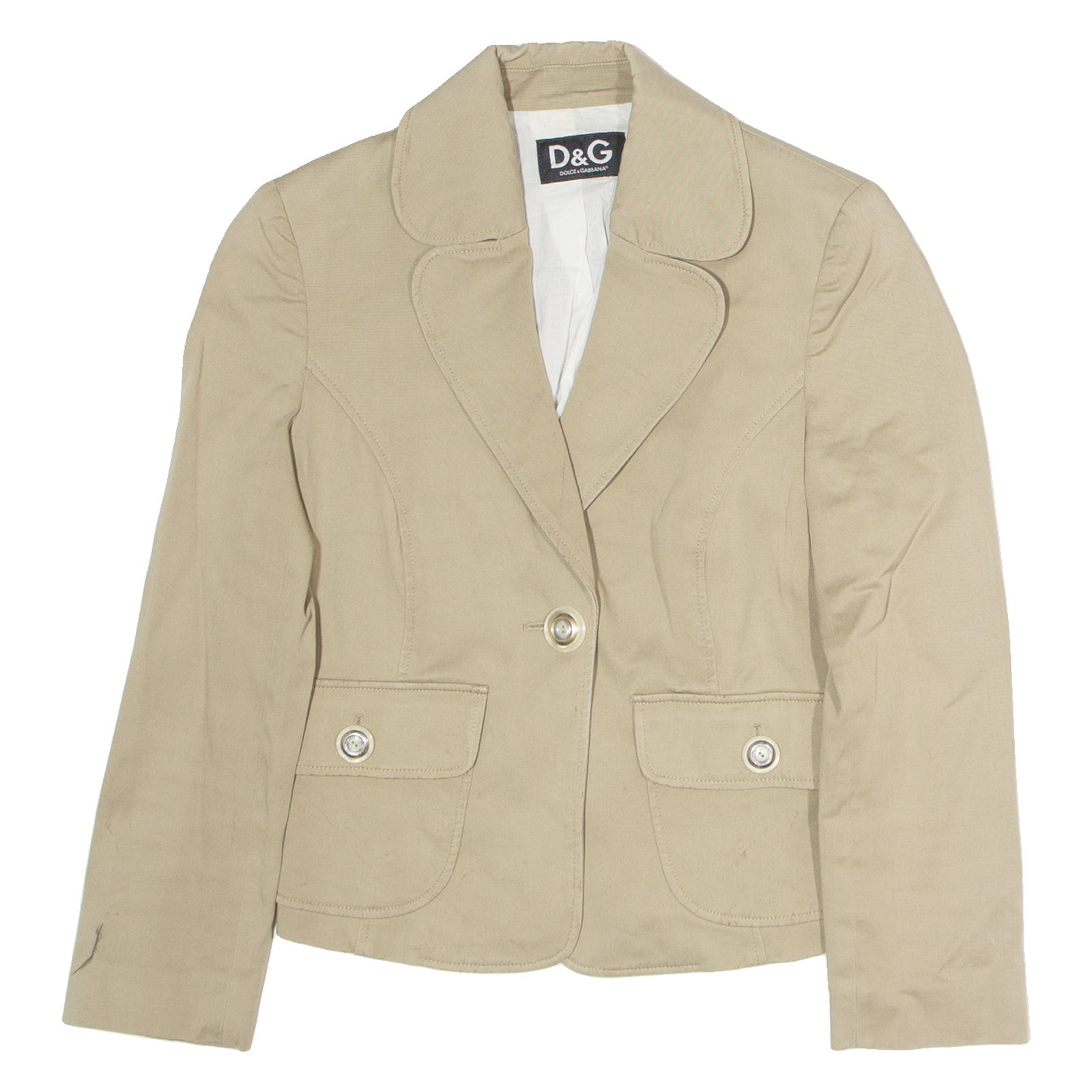 DOLCE & GABBANA Womens Blazer Waistcoat Brown XS Refurbished - N/A refurbished available on Cerqular