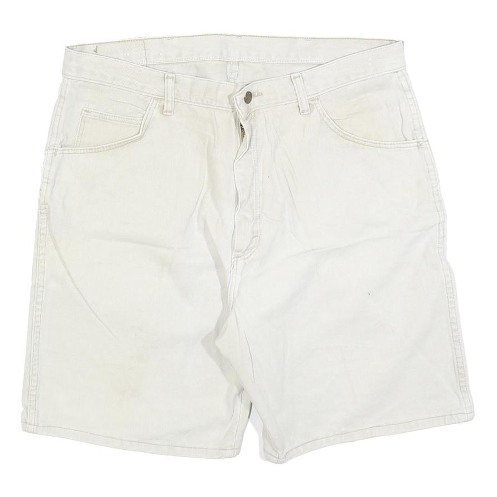 WRANGLER Mens White Casual Shorts XL W38 Cotton Blend Classic Fit Refurbished - N/A refurbished available on Cerqular