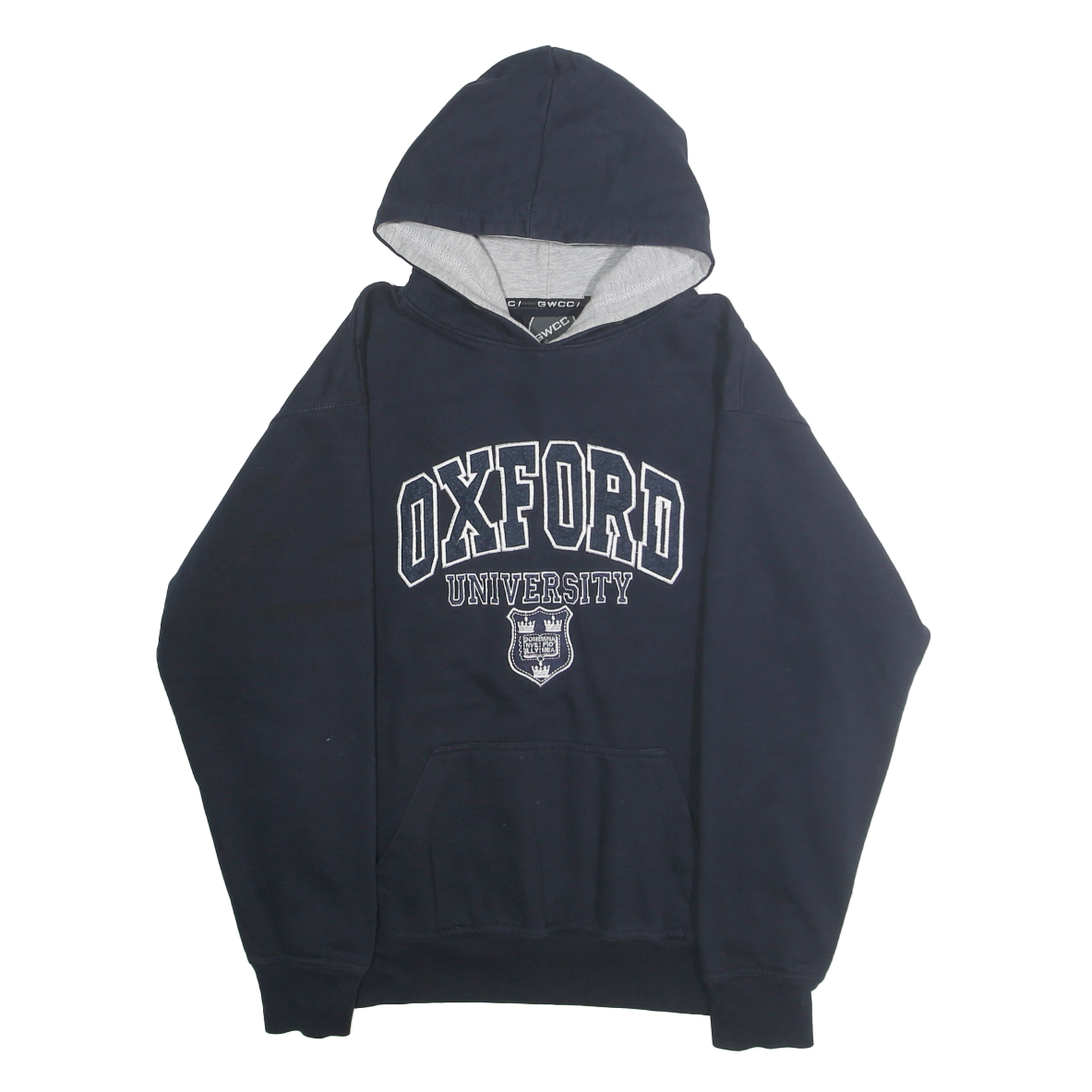 GWCC Mens Navy Blue Oxford University Hoodie M Cotton Blend Pullover Refurbished - N/A refurbished available on Cerqular