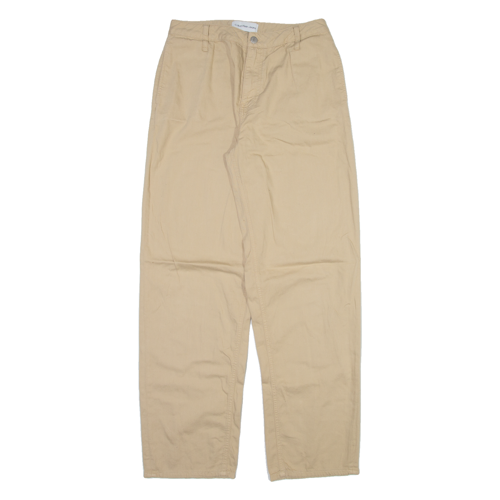 CALVIN KLEIN JEANS Womens Trousers Beige Relaxed Straight W27 L30 Refurbished - N/A refurbished available on Cerqular