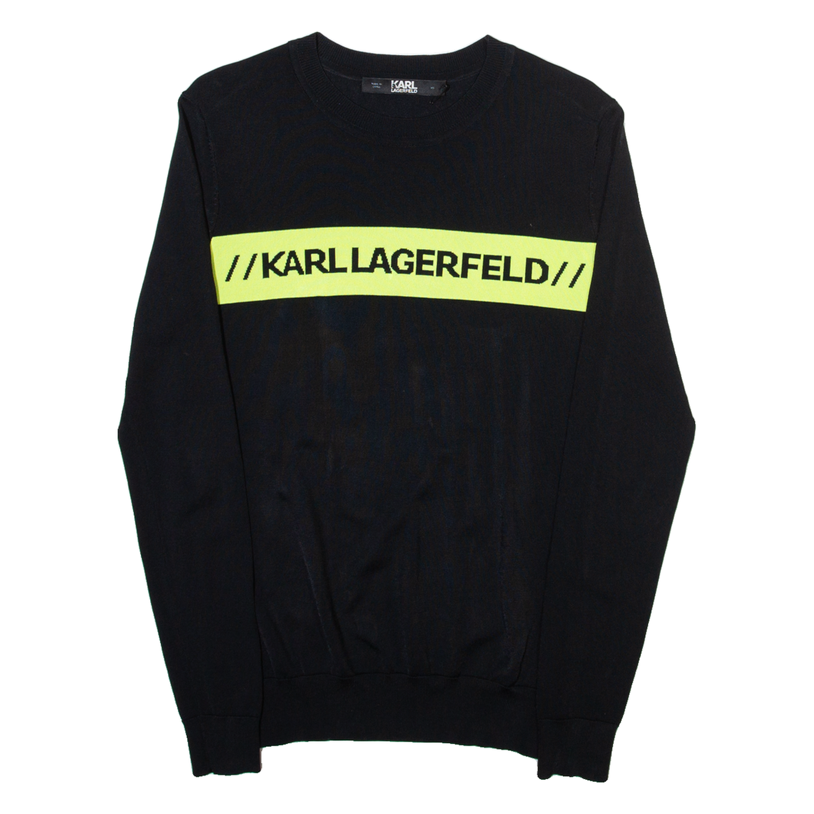 KARL LAGERFELD Lightweight Mens Jumper Black Tight Knit XS Refurbished - N/A refurbished available on Cerqular