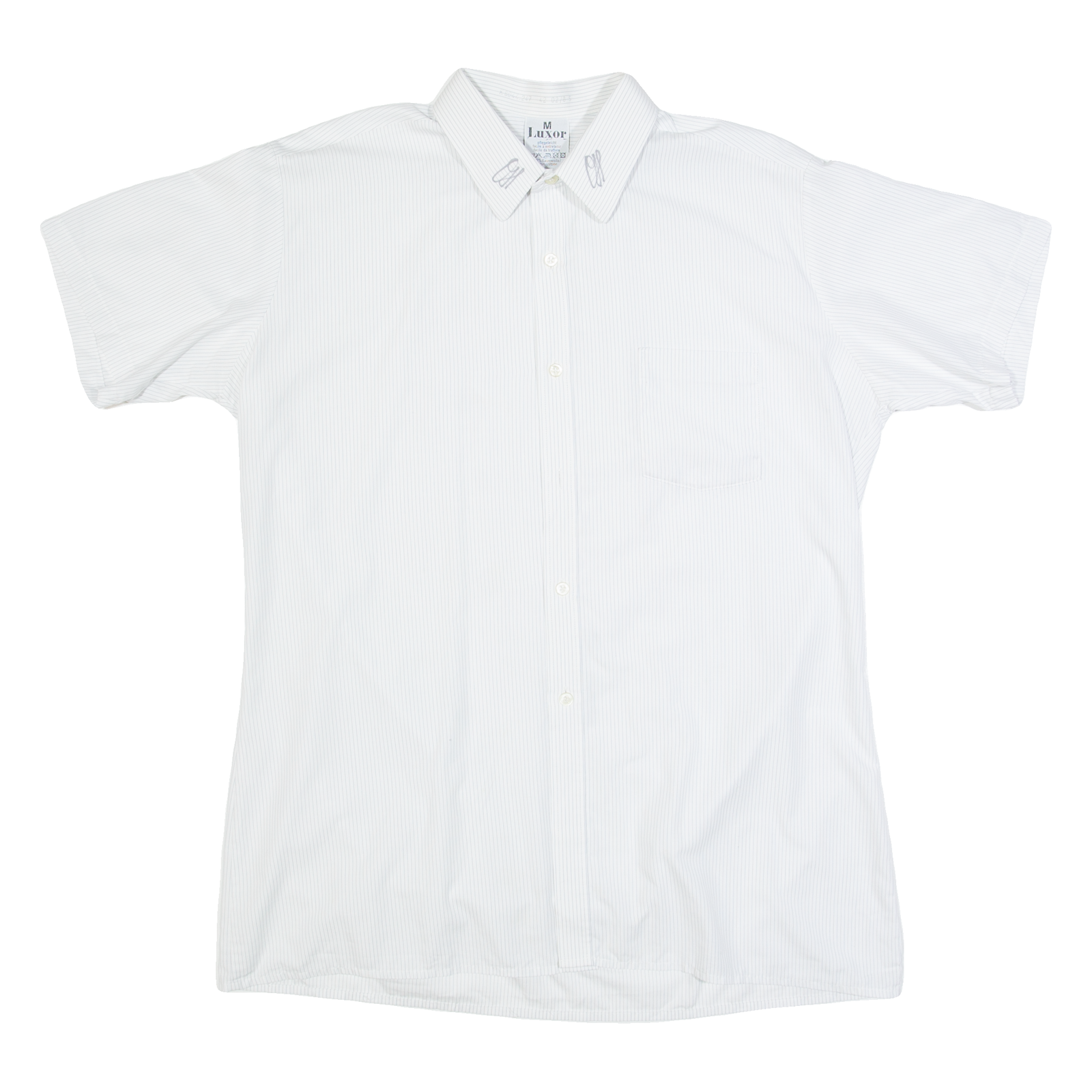M LUXOR Mens Shirt White 90s Striped L Refurbished - N/A refurbished available on Cerqular
