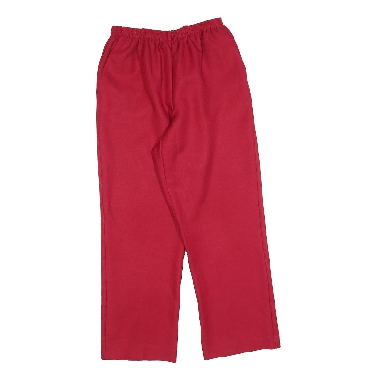 ALFRED DUNNER Womens Polyester Red Relaxed Straight Trousers W28 L28 Comfortable Refurbished - N/A refurbished available on Cerqular