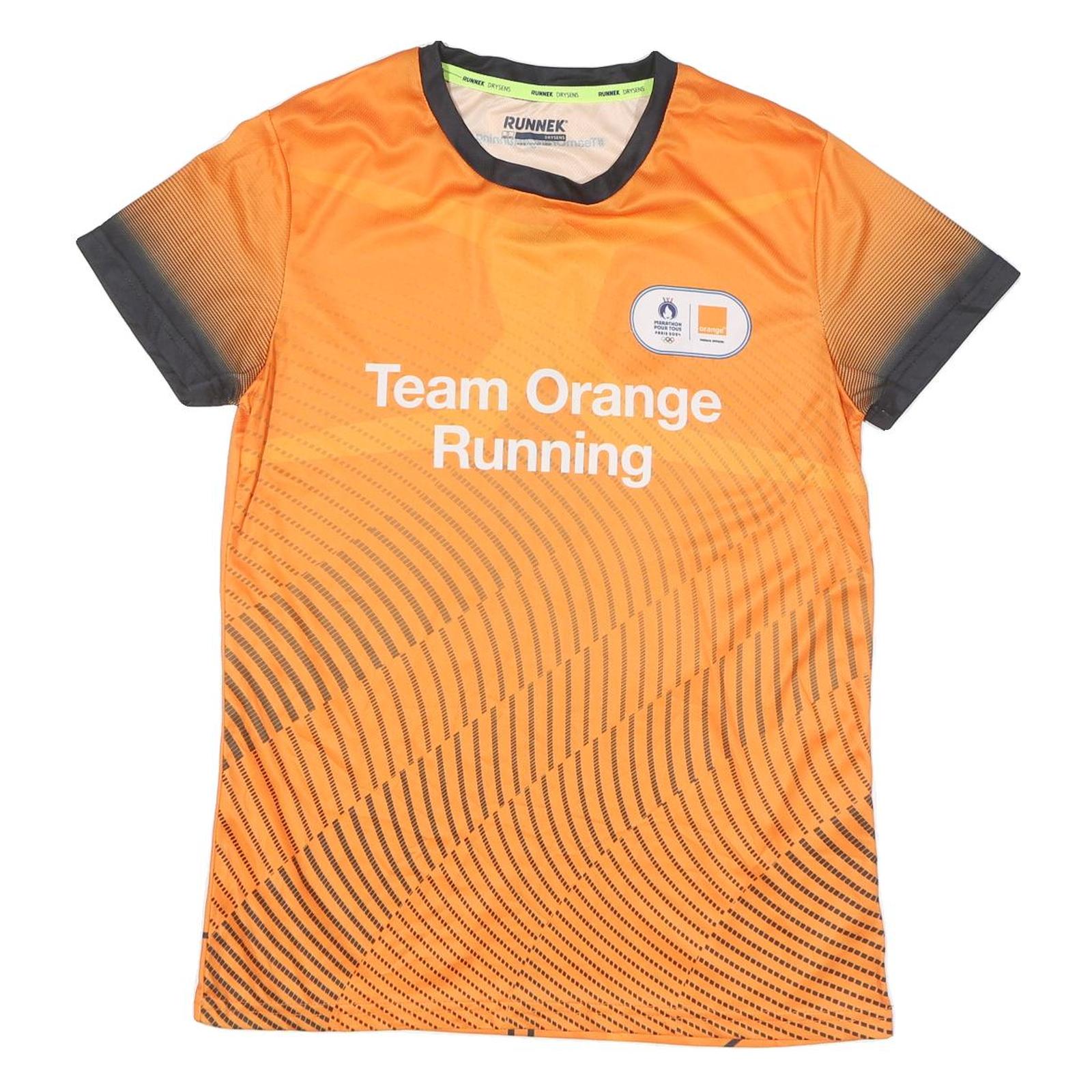 Womens Orange & Grey Team Orange Running Modern T-Shirt S Short Sleeve Crew Neck Refurbished - N/A refurbished available on Cerqular
