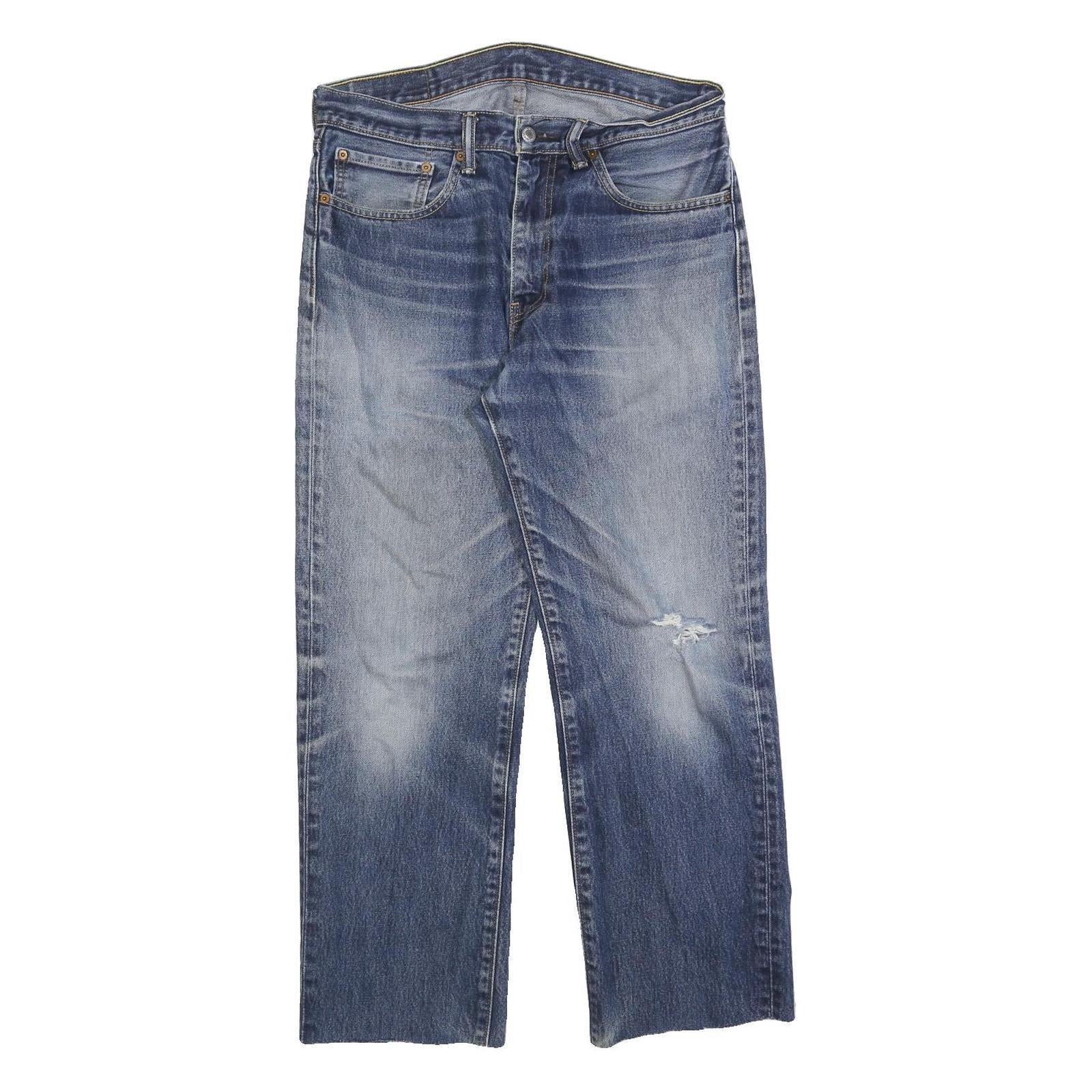 LEVI'S 751 Mens Jeans Blue Relaxed Straight Denim Medium W34 L28 Classic Fit Refurbished - N/A refurbished available on Cerqular