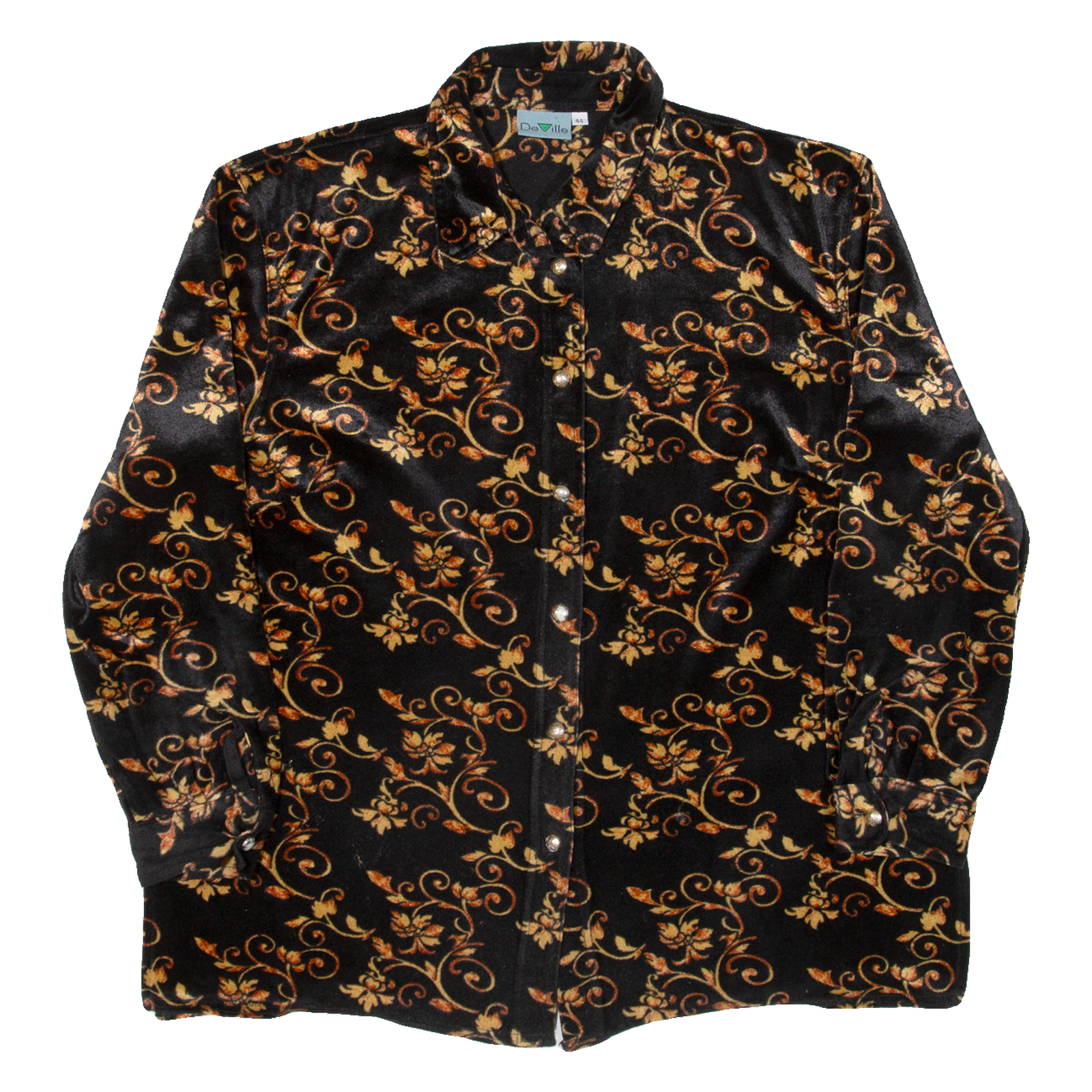 Womens Shirt Black Floral 3/4 Sleeve XL Refurbished - N/A refurbished available on Cerqular