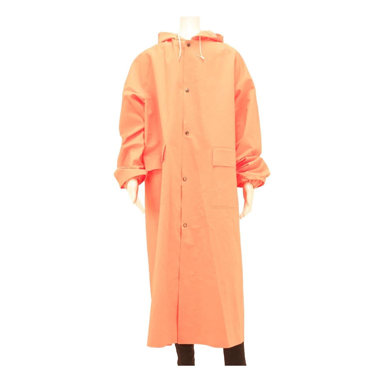 SLOEN Mens Orange Nylon Hooded Button Jacket L Long Sleeve Casual Contemporary Refurbished - N/A refurbished available on Cerqular