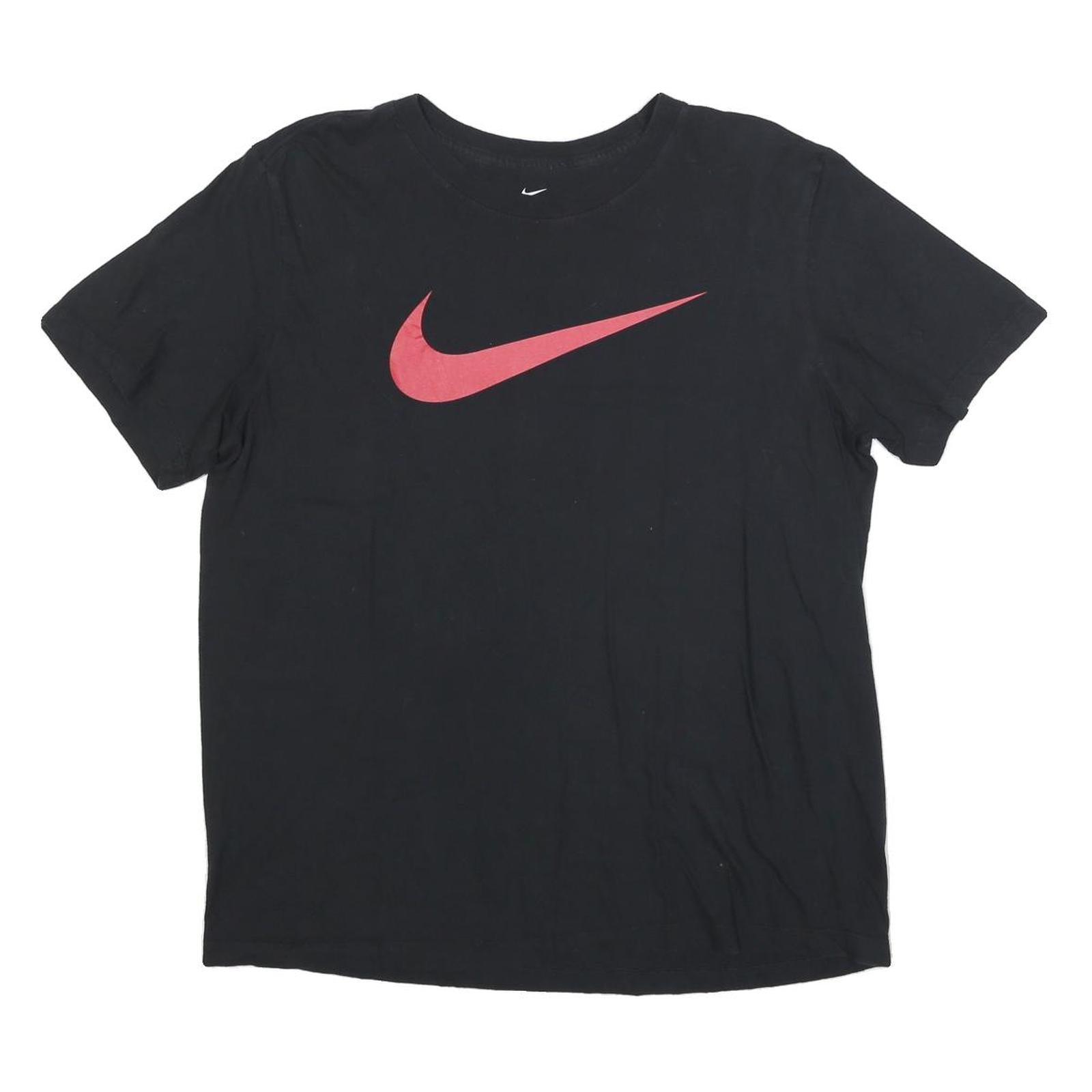 NIKE Womens Black T-Shirt L Short Sleeve Crew Neck Cotton Blend Sportswear Refurbished - N/A refurbished available on Cerqular