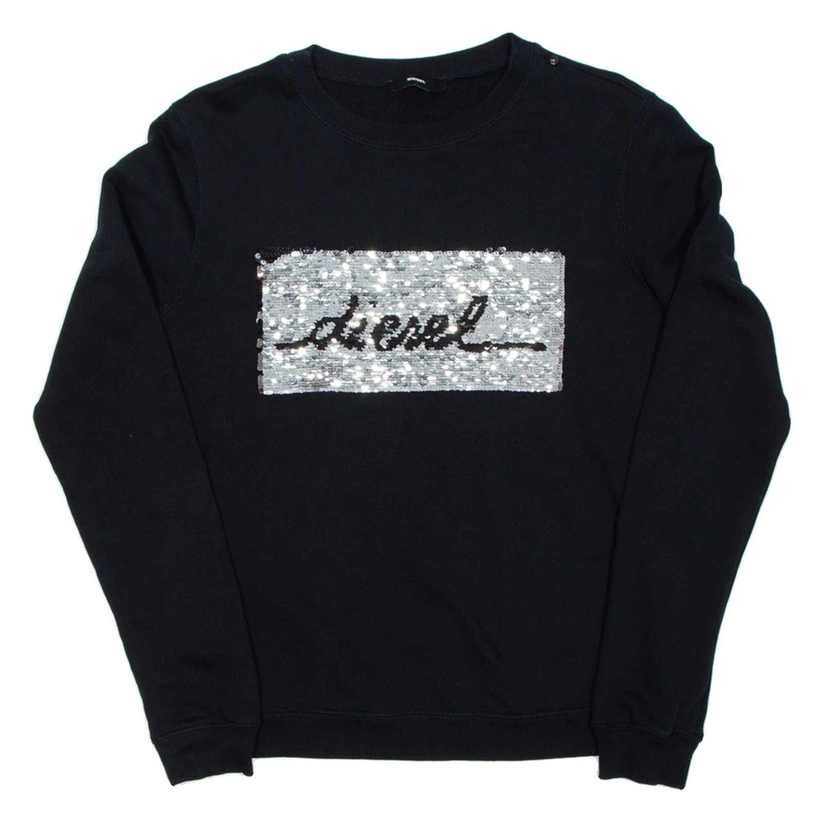 DIESEL Womens Sweatshirt Black S Refurbished - N/A refurbished available on Cerqular