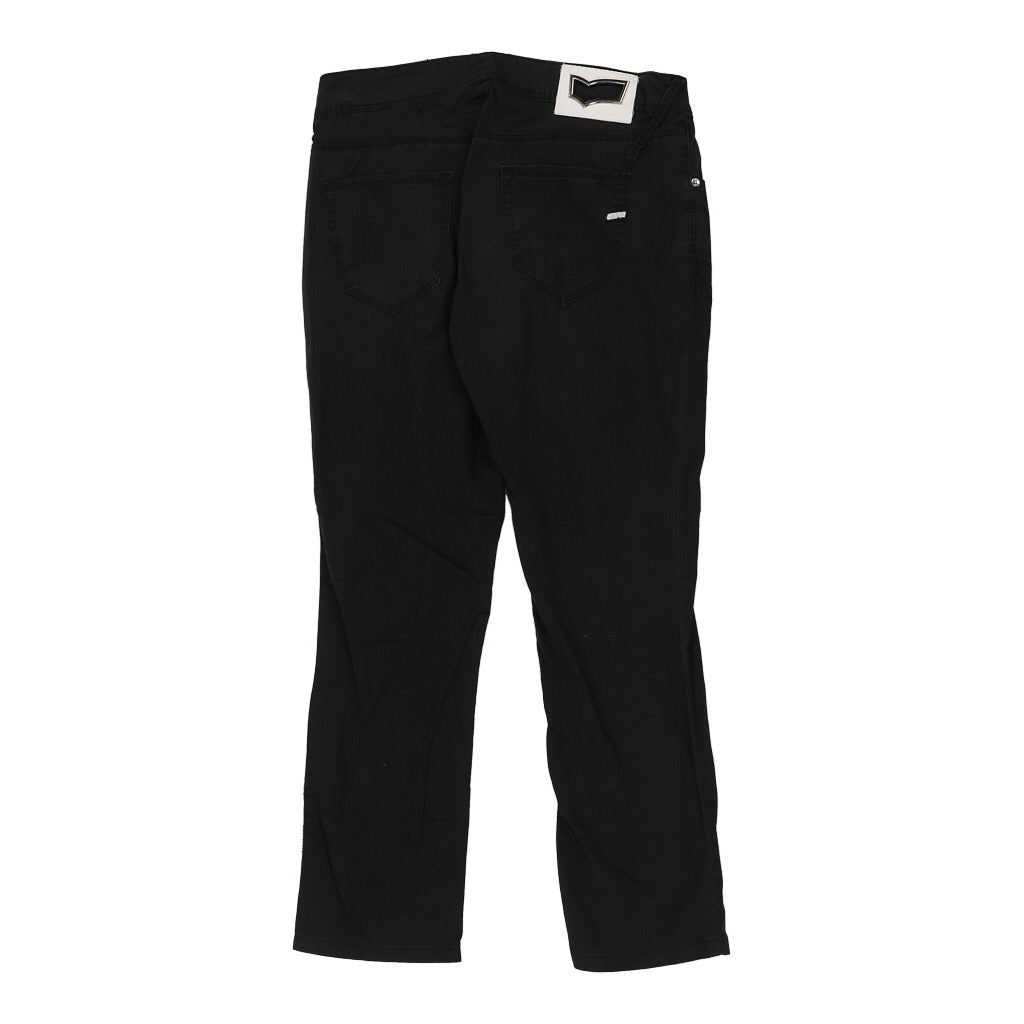 Gas Trousers - 30W 34L Black Cotton Refurbished - Thrifted (note: this is a term often used to describe second- refurbished available on Cerqular