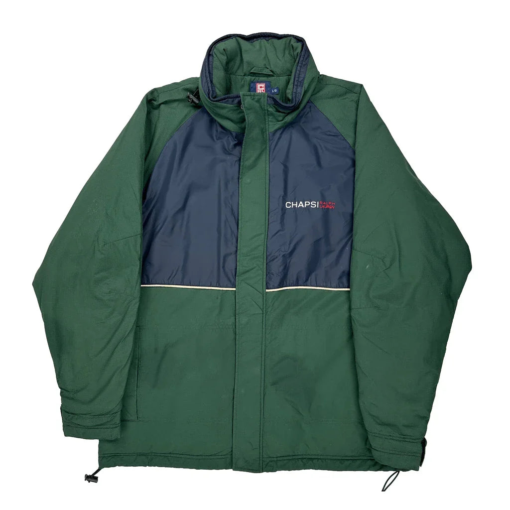 Chaps Ralph Lauren Jacket - Large Navy Nylon Refurbished - Thrifted (note: this is a term often used to describe second- refurbished available on Cerqular