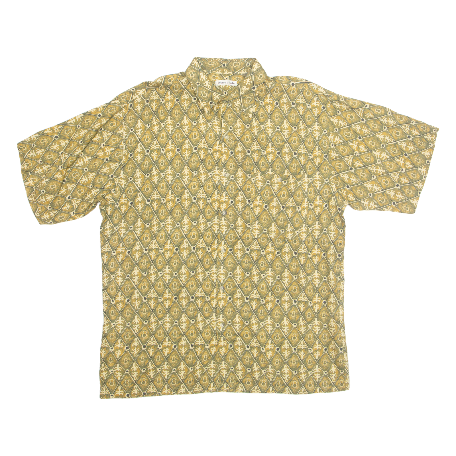 PIERRE CARDIN Mens Hawaiian Shirt Brown Diamond L Refurbished - N/A refurbished available on Cerqular
