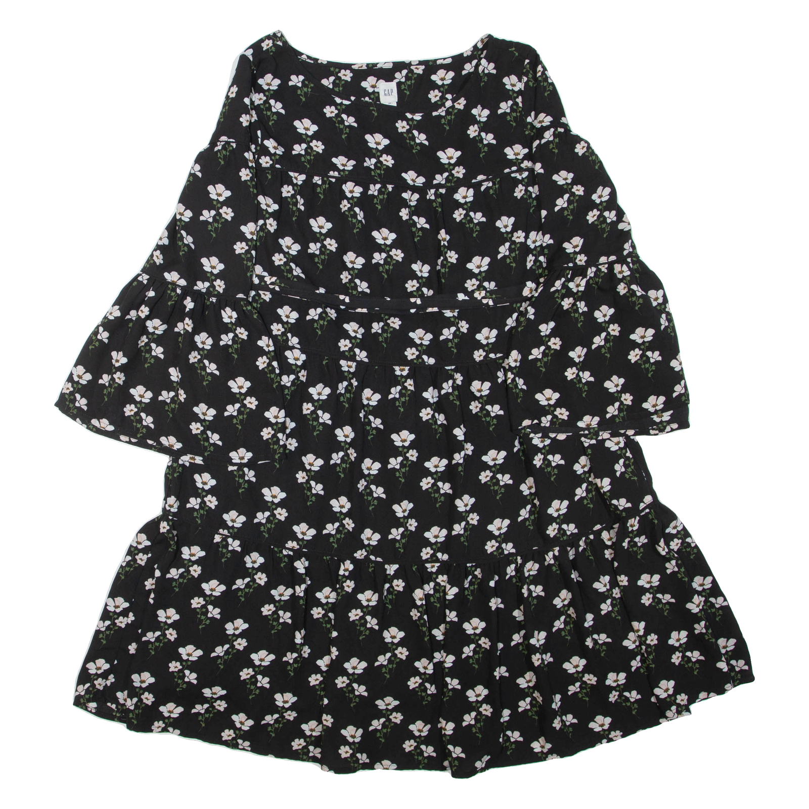 GAP Womens Day Dress Black Short Sleeve Knee Length S Refurbished - N/A refurbished available on Cerqular