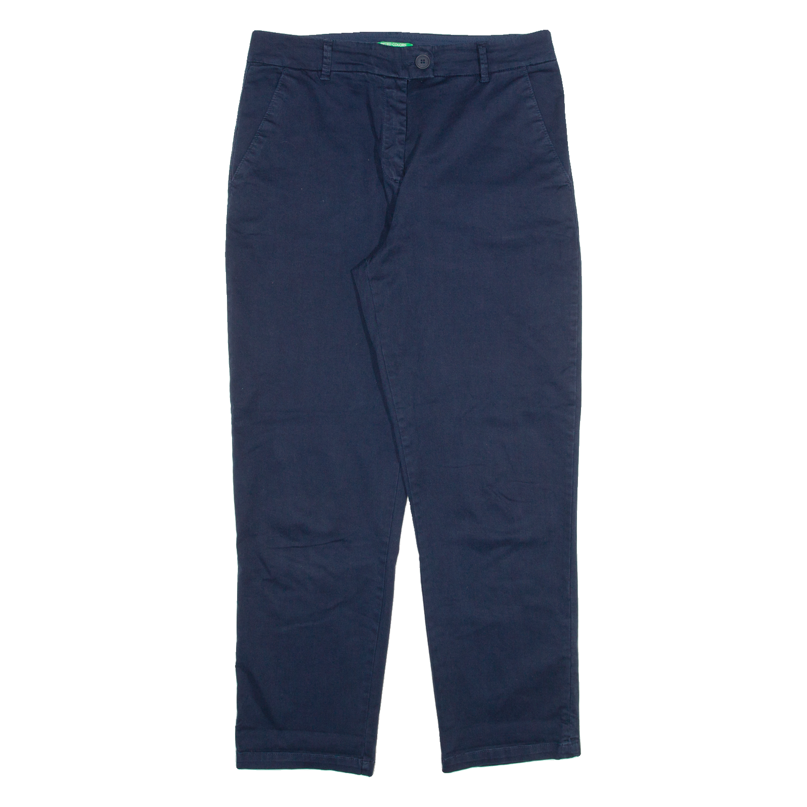 UNITED COLORS OF BENETTON Womens Trousers Blue Regular Tapered W32 L28 Refurbished - N/A refurbished available on Cerqular