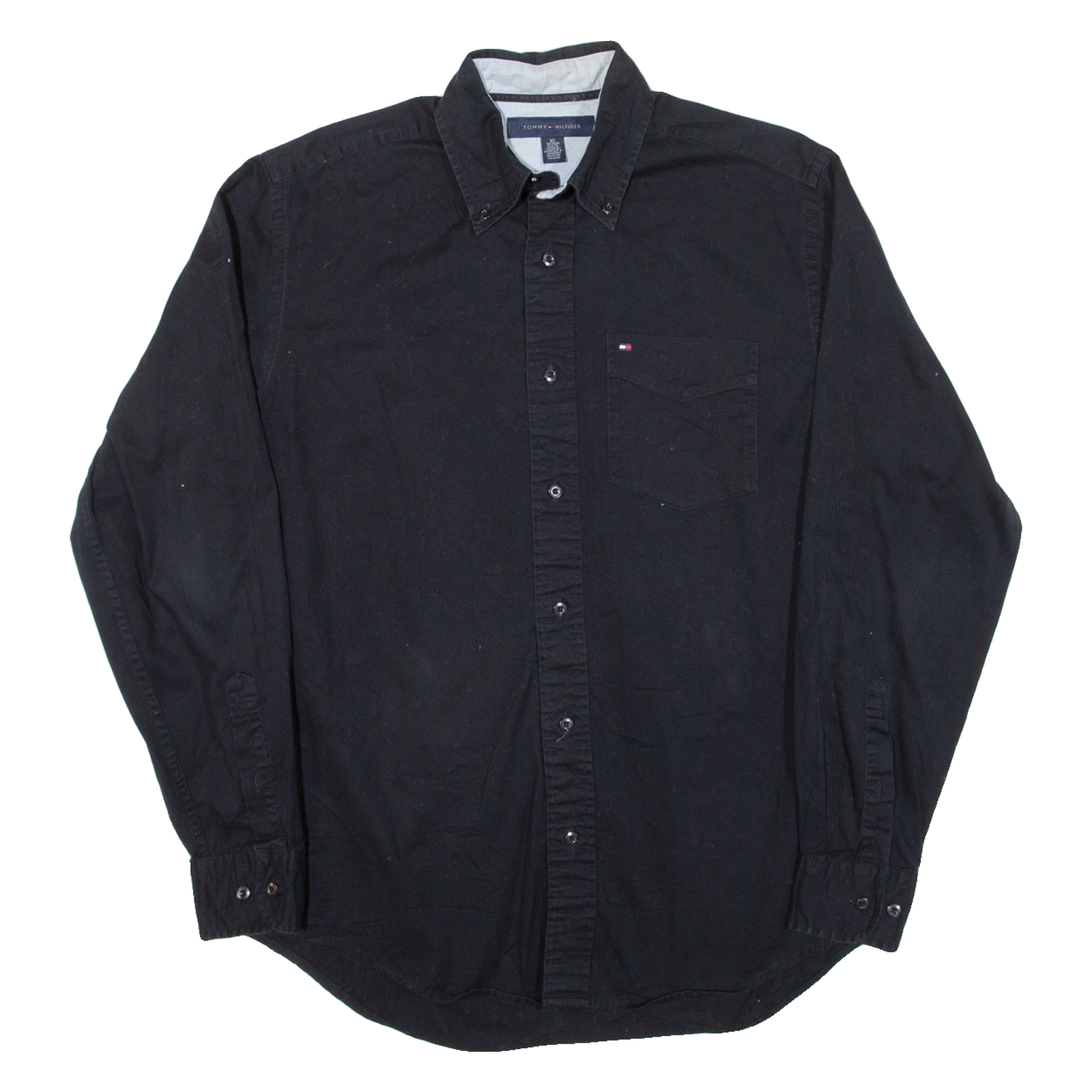 TOMMY HILFIGER Mens Plain Shirt Black Long Sleeve XS Refurbished - N/A refurbished available on Cerqular