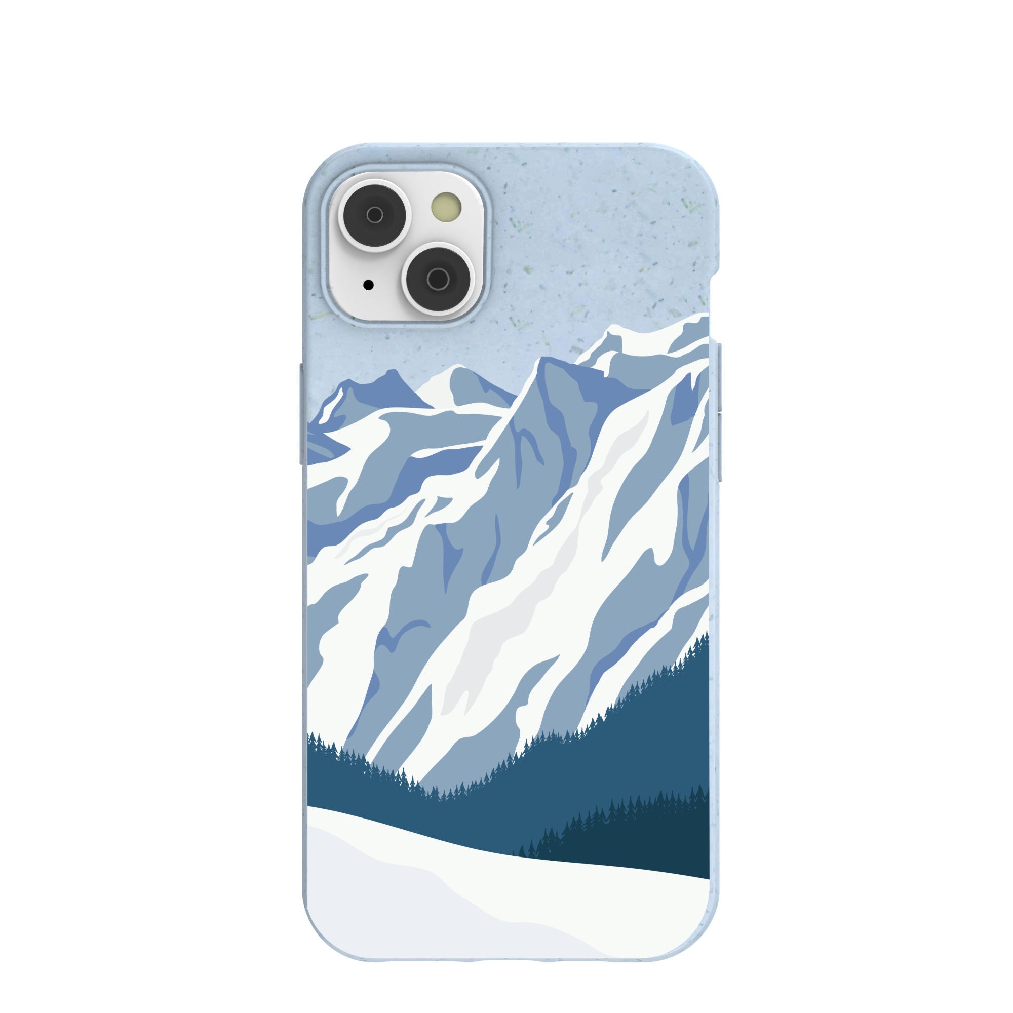 Powder Blue Slopes Calling iPhone 14 Plus Case Refurbished - Pela Case refurbished available on Cerqular