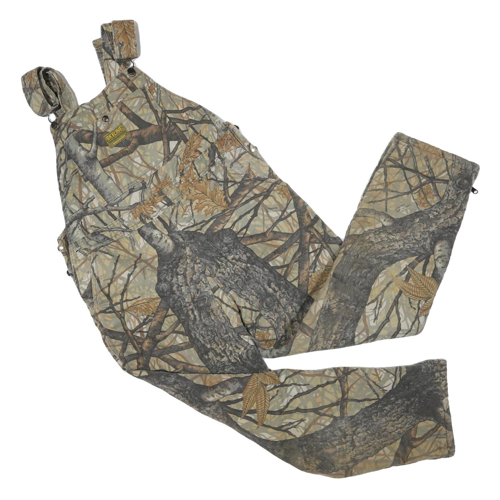 SKYLINE Mens Beige & Brown Camo Cotton Blend Dungarees L W38 L29 Outdoor Work Refurbished - N/A refurbished available on Cerqular