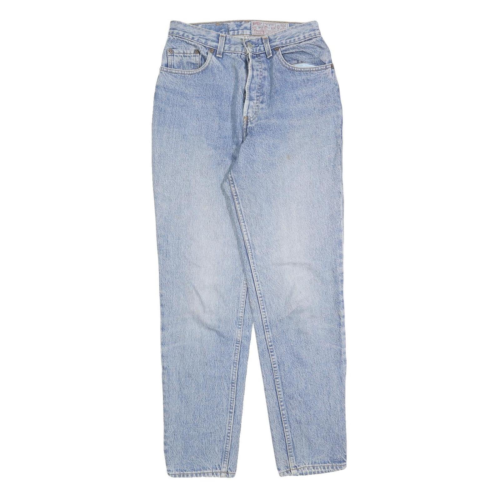 LEVI'S Womens Slim Light Blue Denim Jeans W24 L30 Classic Fit Button Refurbished - N/A refurbished available on Cerqular