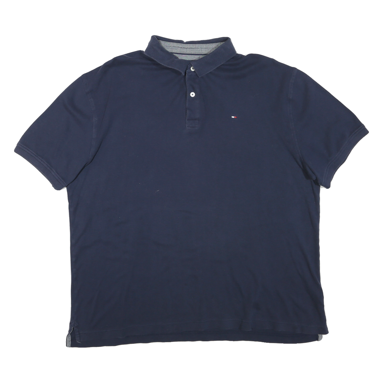 TOMMY HILFIGER Mens Navy Blue Short Sleeve Polo Shirt 2XL Cotton Blend Classic Refurbished - N/A refurbished available on Cerqular