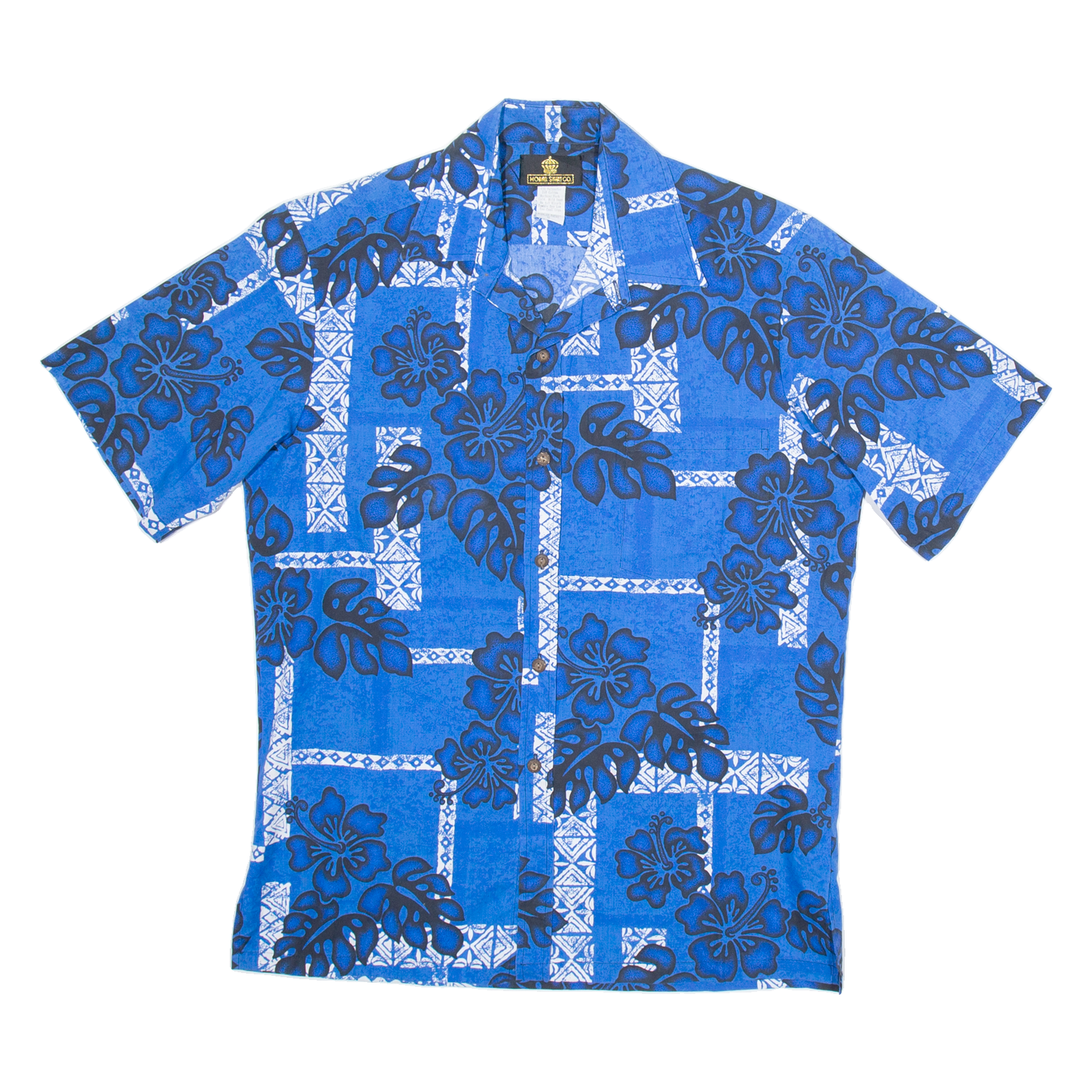MOANA SHIRT CO Mens Hawaiian Shirt Blue Floral M Refurbished - N/A refurbished available on Cerqular