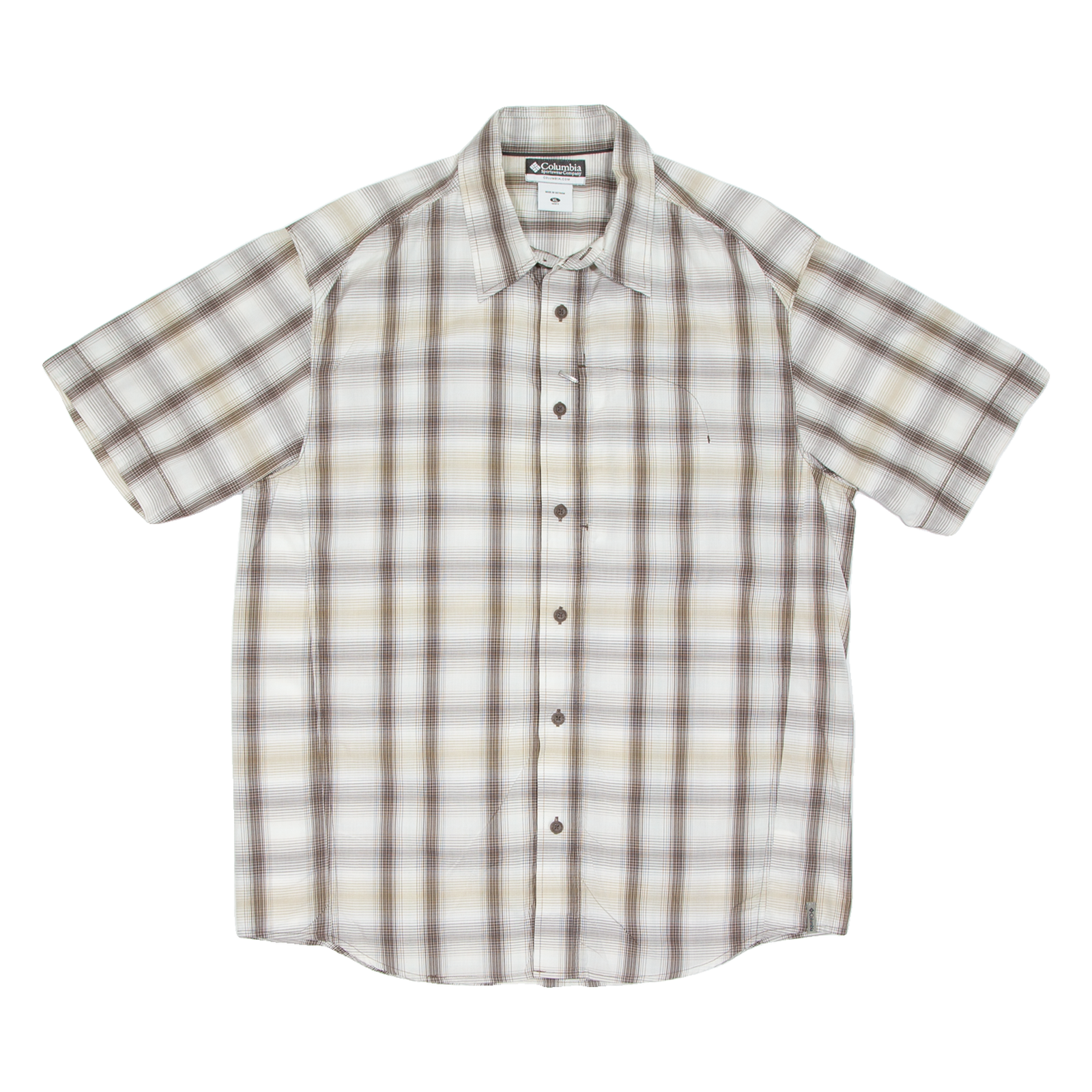 COLUMBIA Mens Shirt Brown Check XL Refurbished - N/A refurbished available on Cerqular