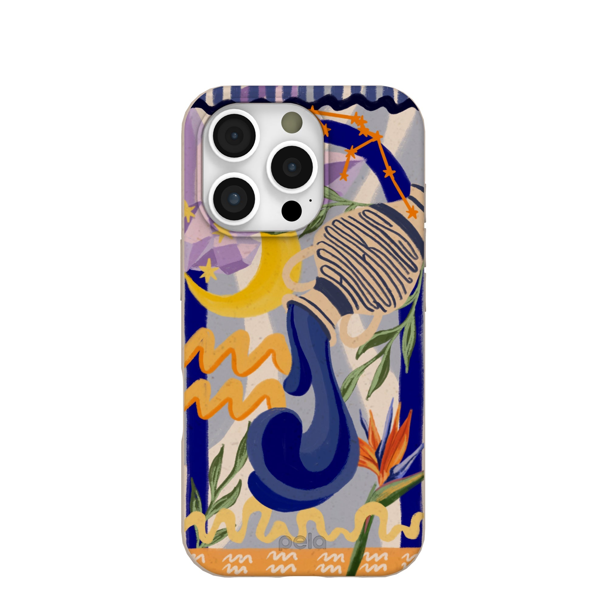 Seashell Aquarius Water iPhone 16 Pro Case Refurbished - Pela Case refurbished available on Cerqular