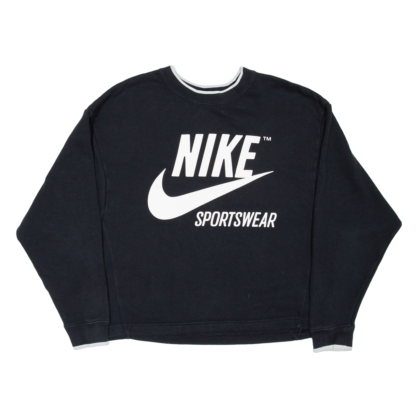NIKE Cropped Womens Sweatshirt Black S Refurbished - N/A refurbished available on Cerqular