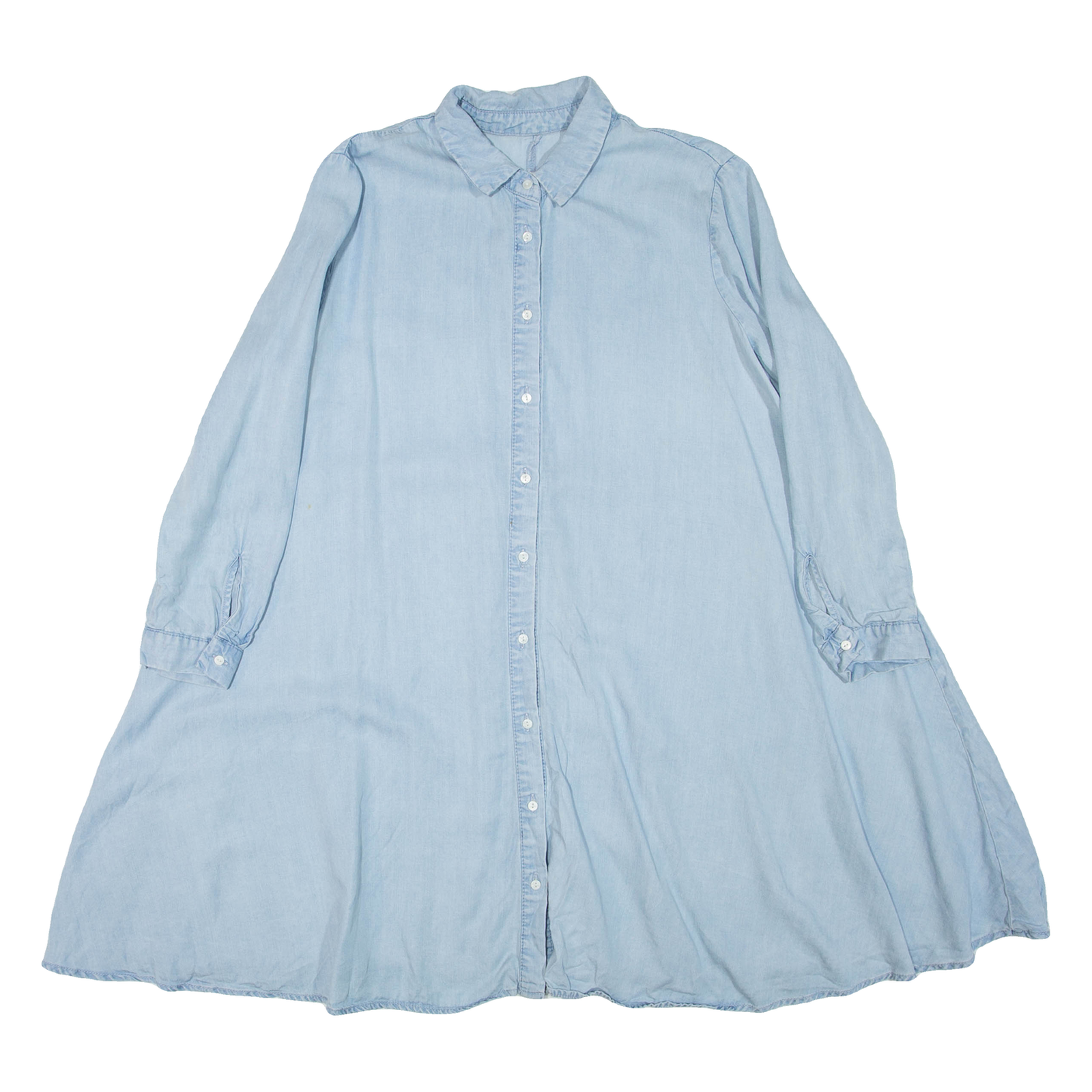 ZARA Womens Shirt Dress Blue Long Sleeve Short XS Refurbished - N/A refurbished available on Cerqular