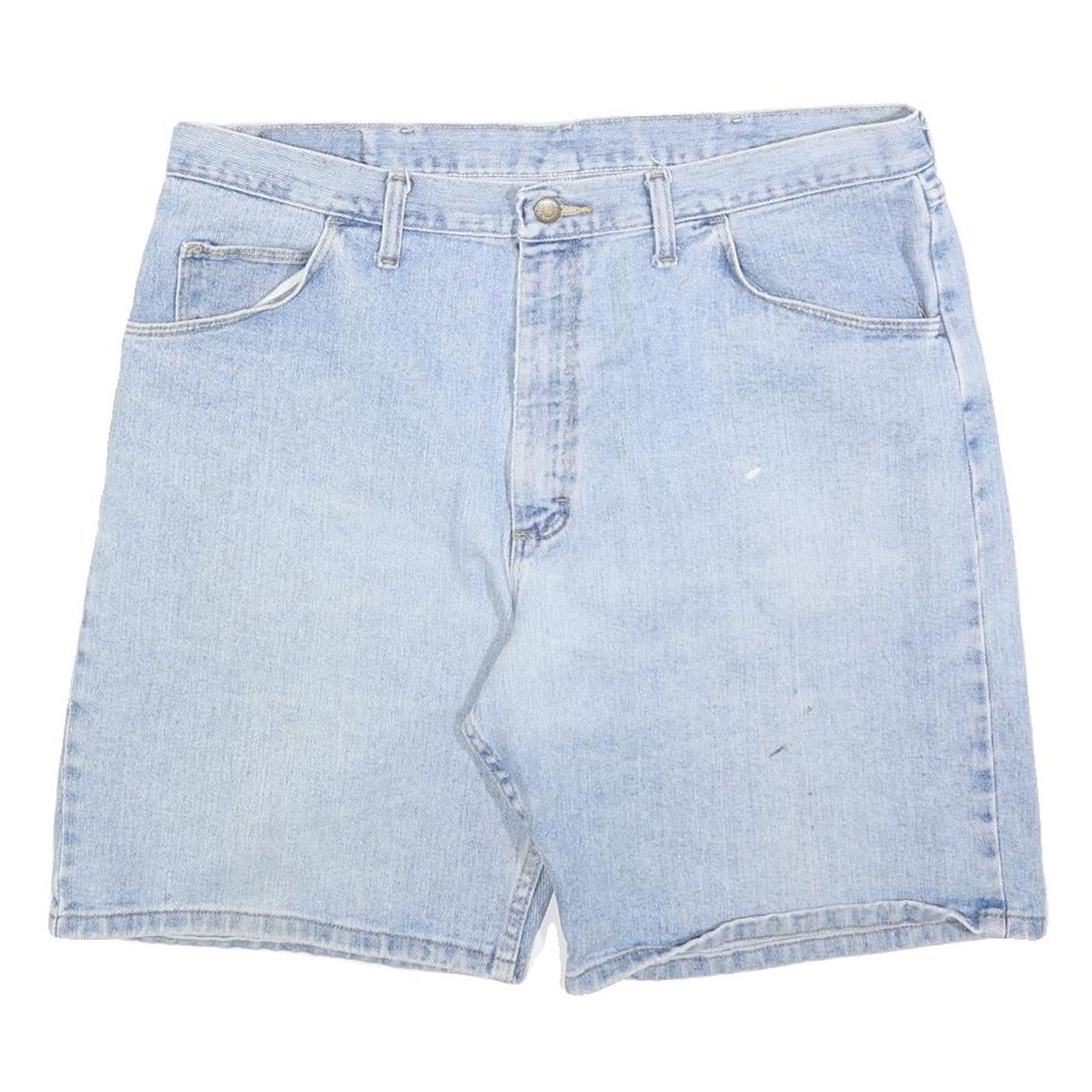 WRANGLER Mens Denim Blue Classic Fit Shorts XL W38 Cotton Blend Casual Summer Refurbished - N/A refurbished available on Cerqular