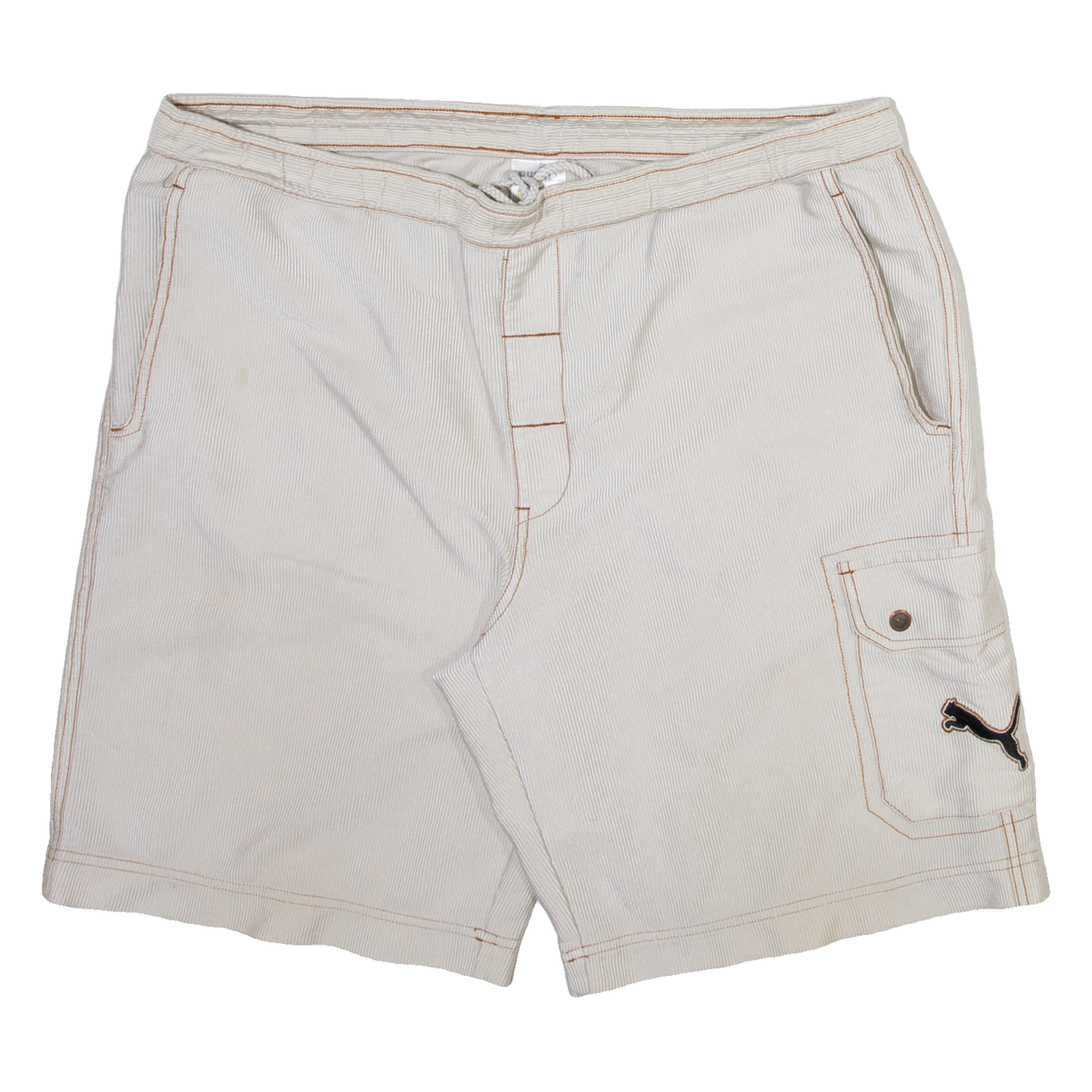 PUMA Mens Casual Shorts Beige Relaxed XL W40 Refurbished - N/A refurbished available on Cerqular