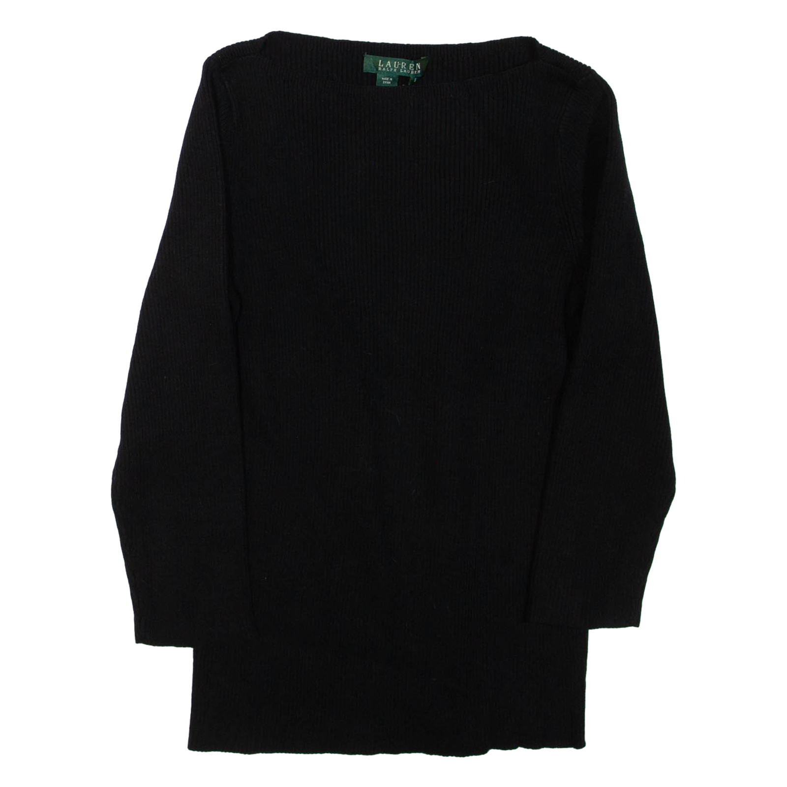 LAUREN RALPH LAUREN Womens Jumper Black Tight Knit 3/4 Sleeve S Refurbished - N/A refurbished available on Cerqular