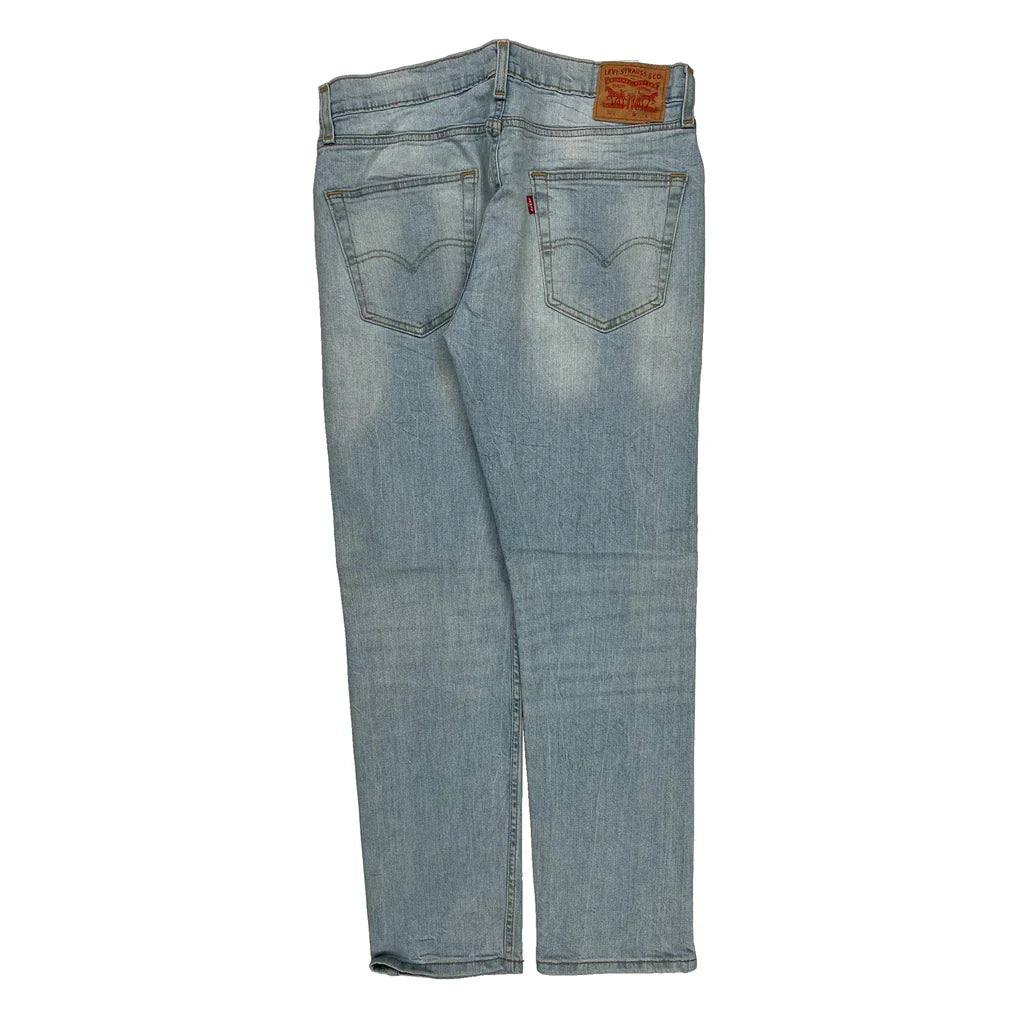 Levis Jeans - 34W 29L Light Wash Cotton Refurbished - Thrifted (note: this is a term often used to describe second- refurbished available on Cerqular