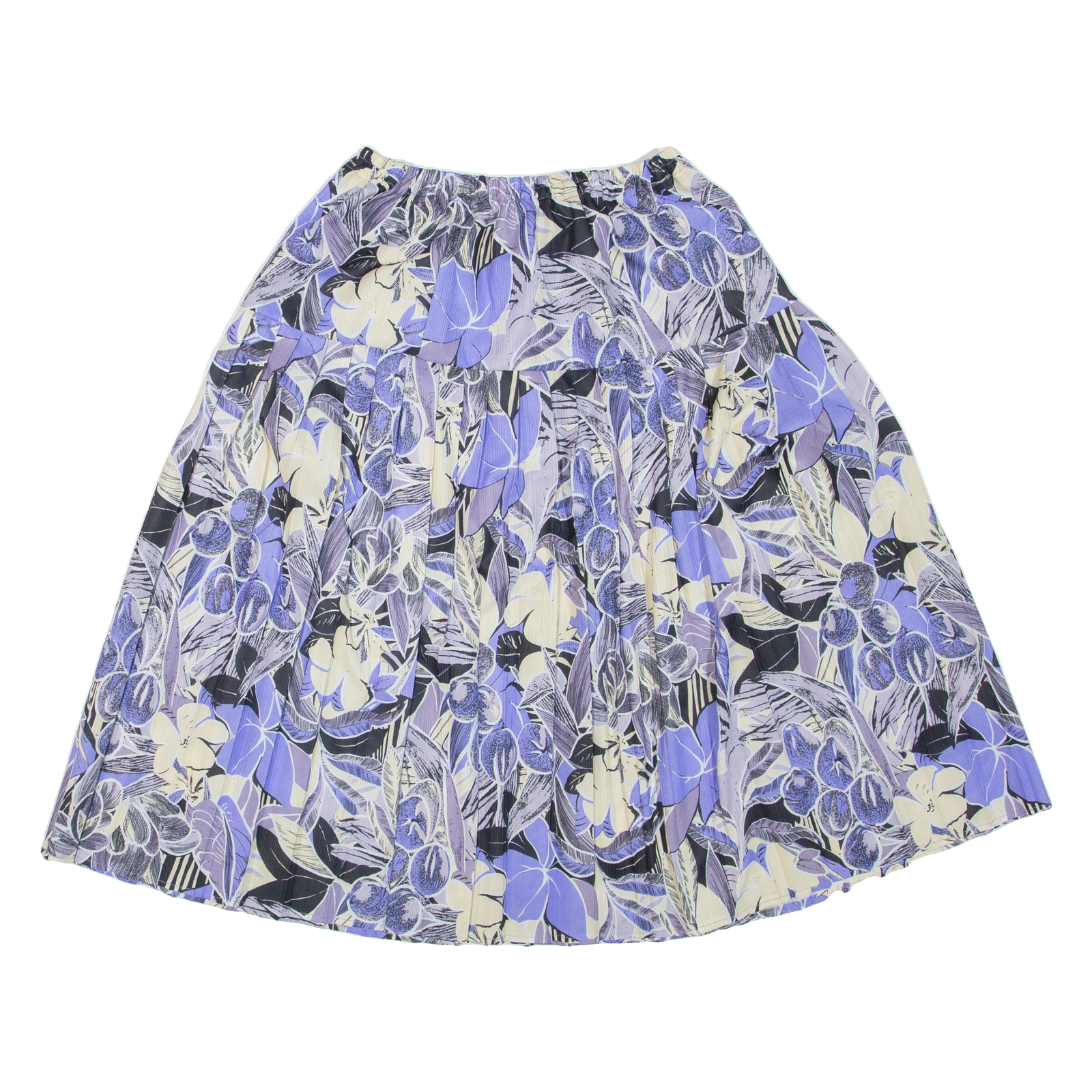 Womens Flare Skirt Purple Midi Floral M Refurbished - N/A refurbished available on Cerqular