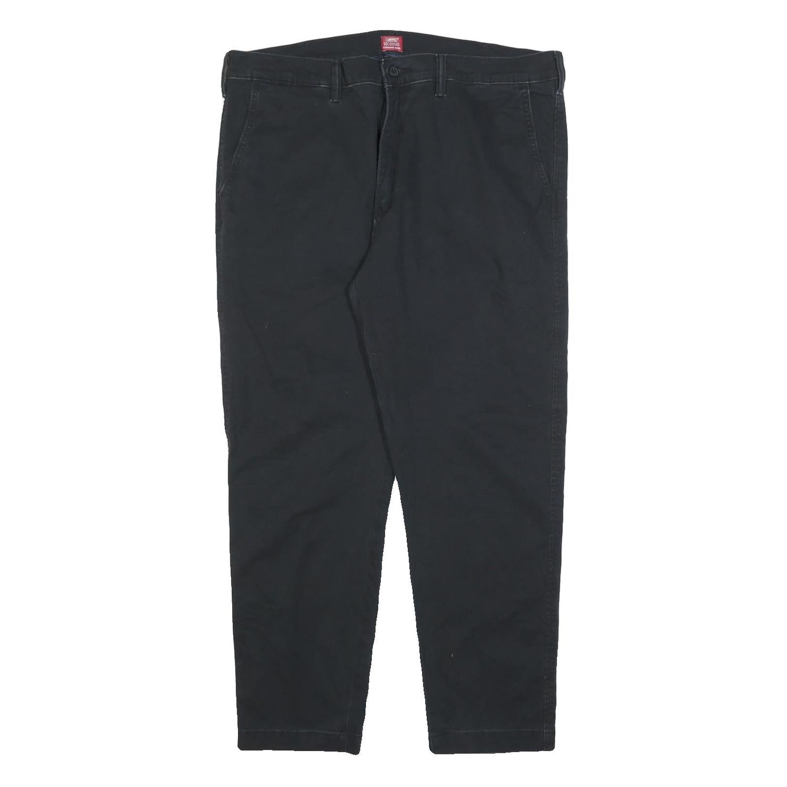 LEVI'S Mens Cotton Blend Black Trousers Regular Fit Straight Leg W38 L30 Classic Refurbished - N/A refurbished available on Cerqular