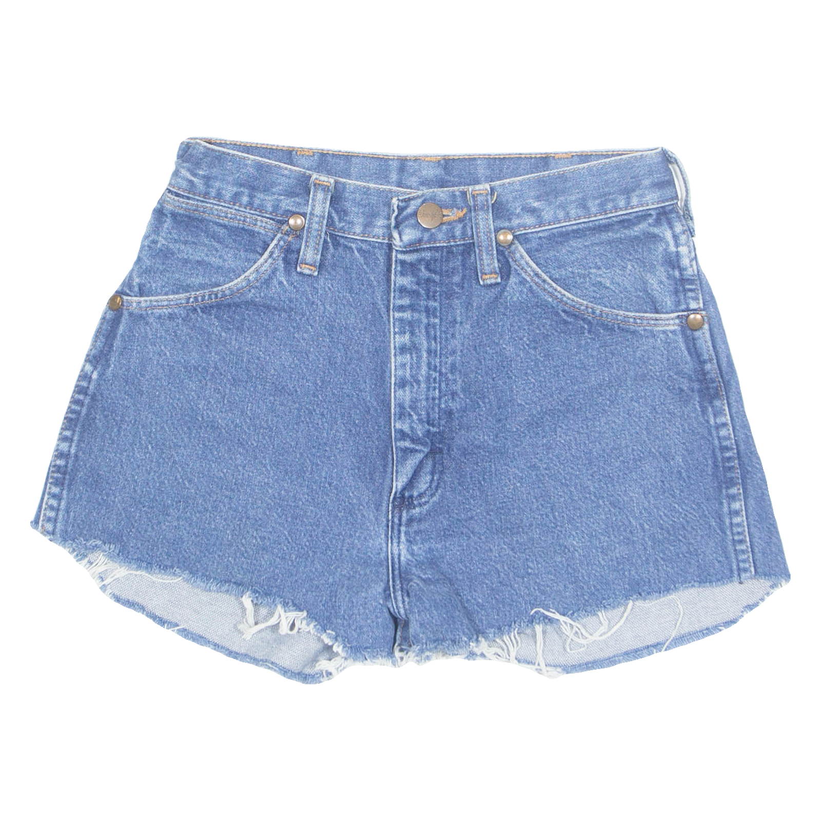 WRANGLER Cut Off Womens Denim Shorts Blue 90s XS W25 Refurbished - N/A refurbished available on Cerqular
